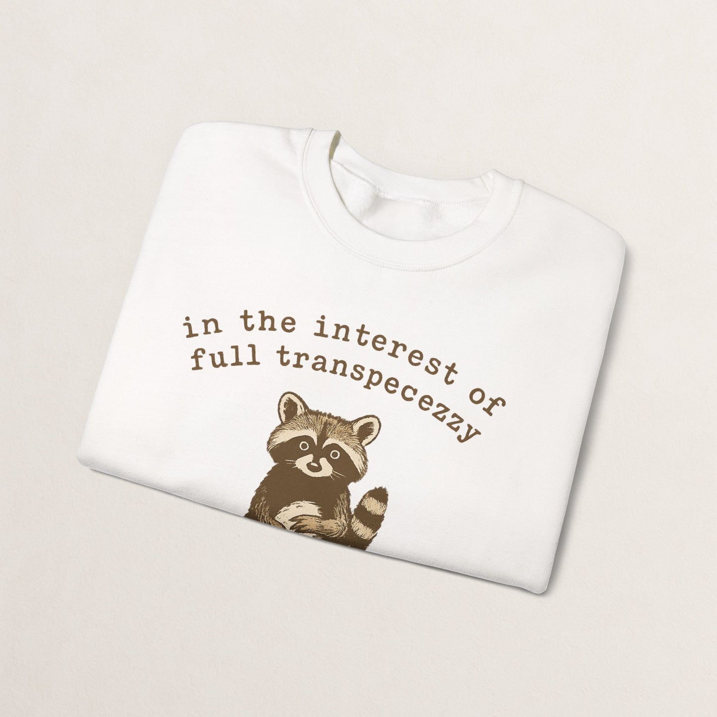 Cozy Animal-Themed Crewneck Sweatshirt with Whimsical Quote