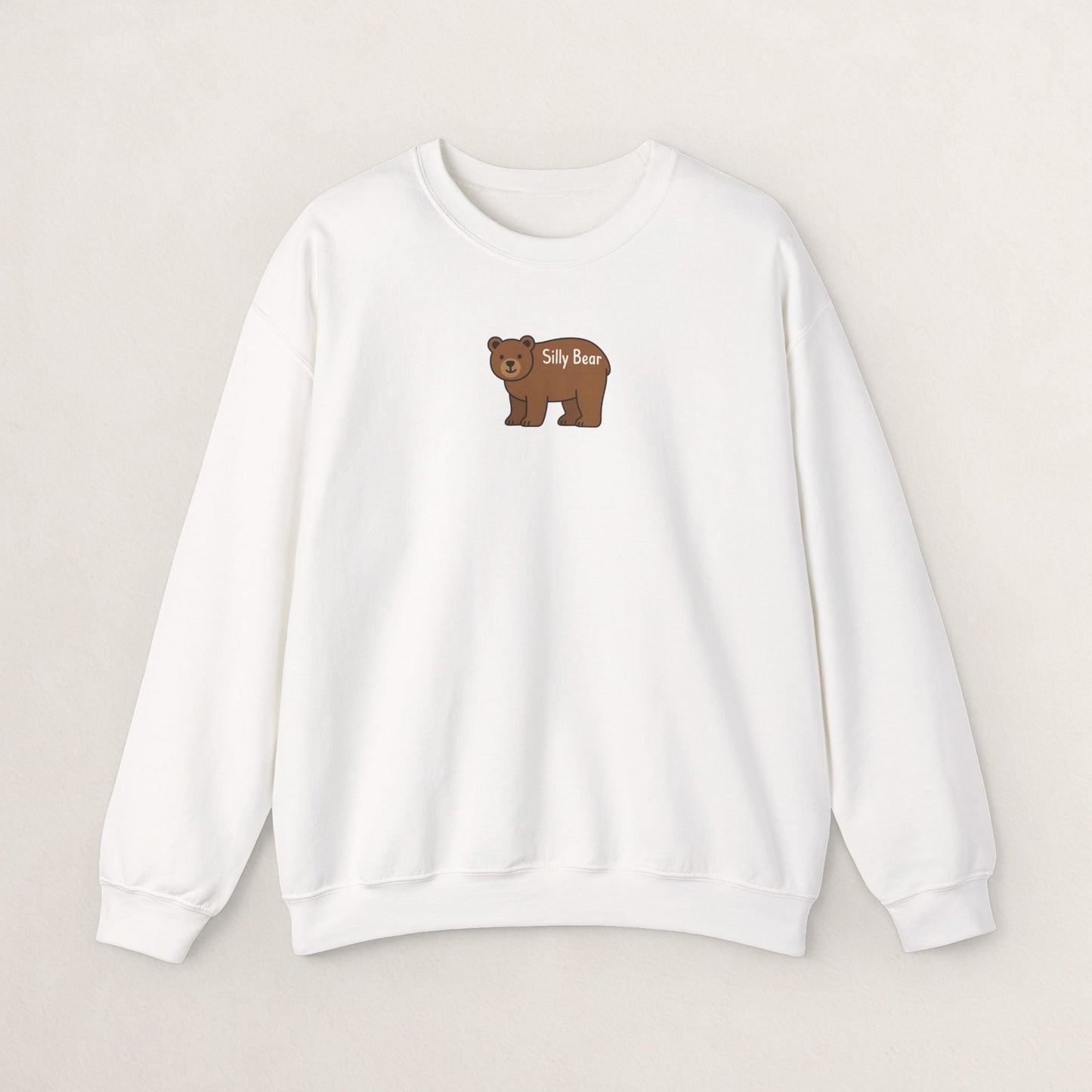 Silly Bear Crewneck Sweatshirt, Cozy Gift for Animal Lovers, Cute Casual Wear, Perfect for Back to School, Birthday, Holidays