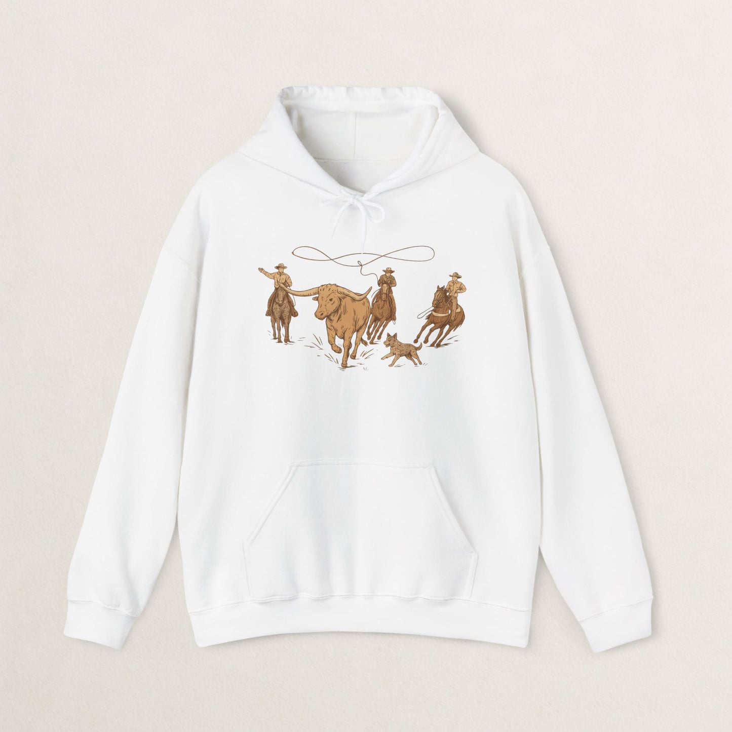 Cowboy Rodeo Inspired Unisex Hoodie - Perfect for Casual Outings, Gifts, Western Events, or Cozy Nights
