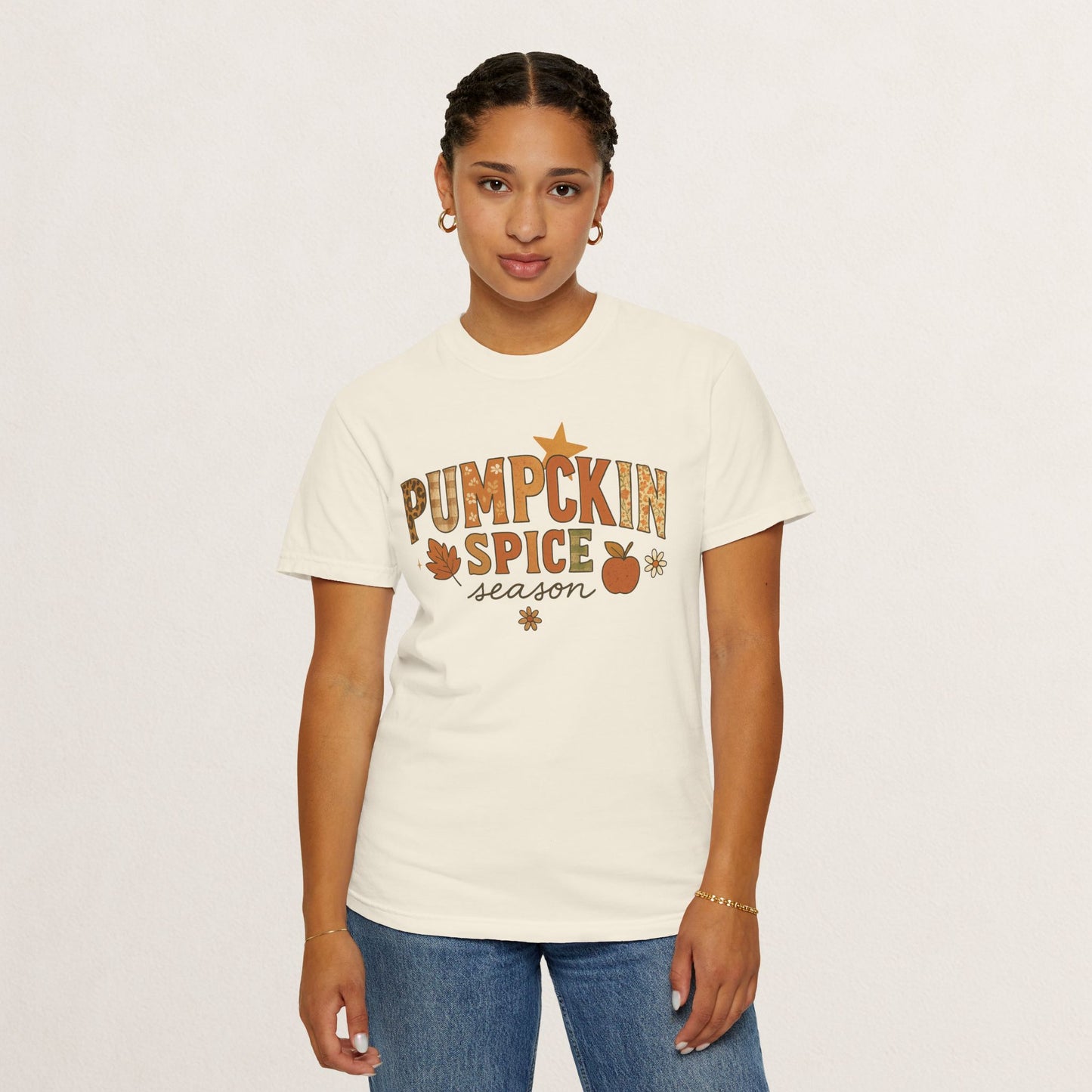 Pumpkin Spice Season T-Shirt, Fall T-Shirt, Autumn Apparel, Cozy Shirt, Harvest Tee, Cute Gift for Pumpkin Lovers