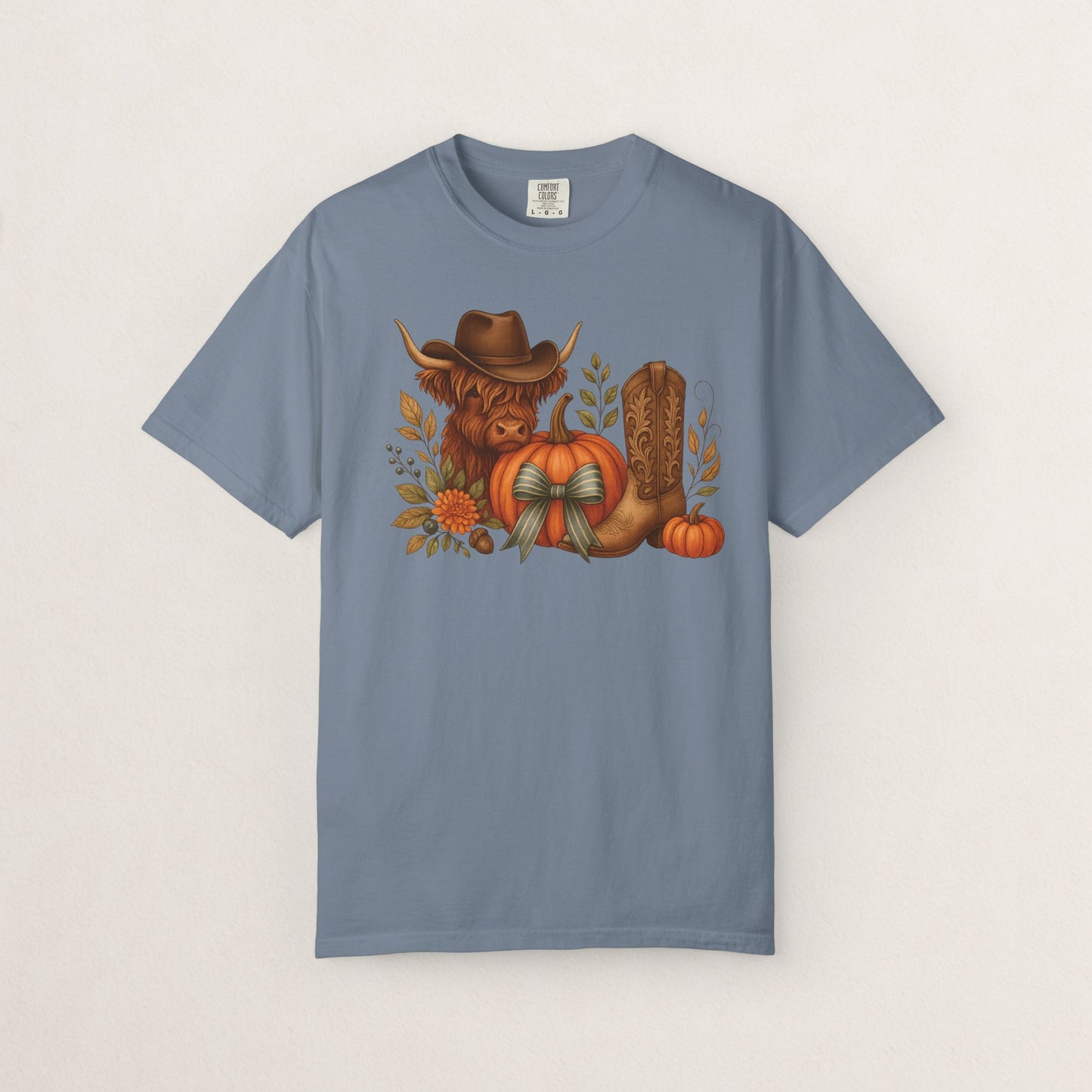 Unisex Autumn Graphic Tee, Fall Vibe T-Shirt, Pumpkin Decor Shirt, Harvest Season Top, Cowboy Aesthetic Apparel