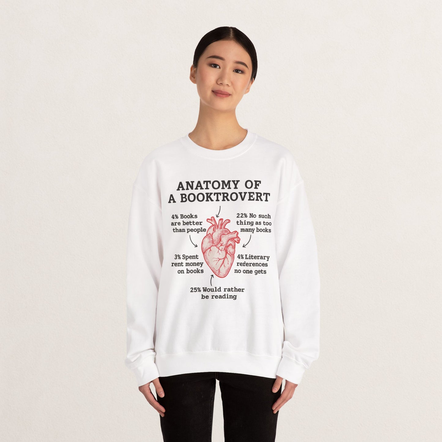 Anatomy of a Booktrovert Sweatshirt, Cozy Literary Gift, Funny Reading Crewneck, Book Lover Apparel, Perfect for Bookworms, Christmas Gift