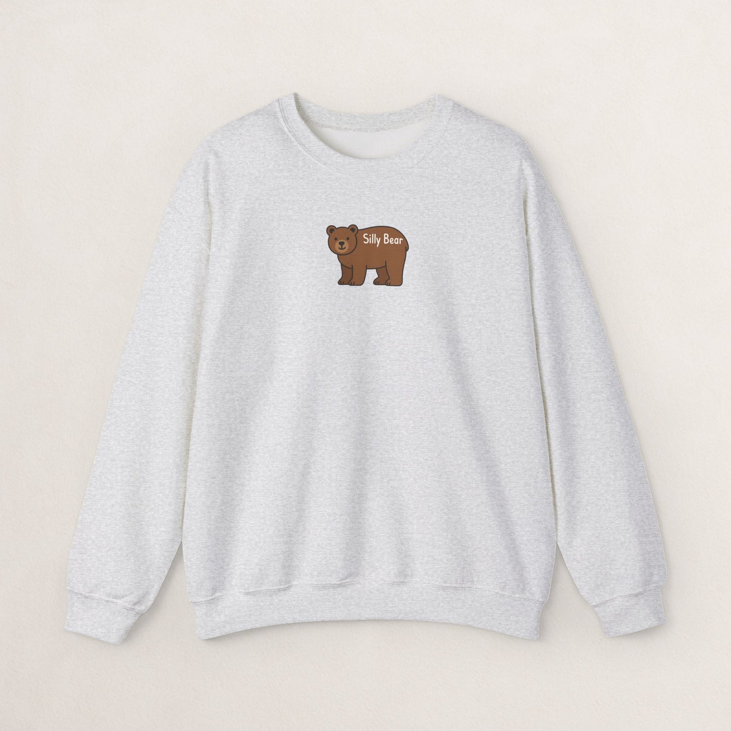 Silly Bear Crewneck Sweatshirt, Cozy Gift for Animal Lovers, Cute Casual Wear, Perfect for Back to School, Birthday, Holidays