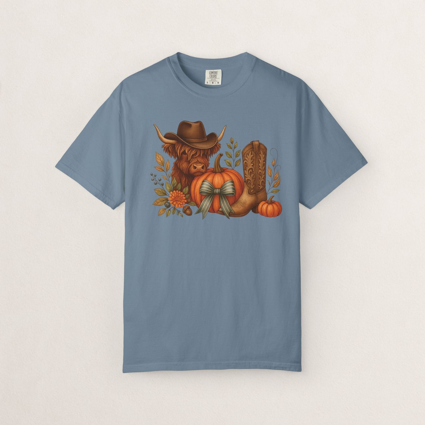 Unisex Autumn Graphic Tee, Fall Vibe T-Shirt, Pumpkin Decor Shirt, Harvest Season Top, Cowboy Aesthetic Apparel