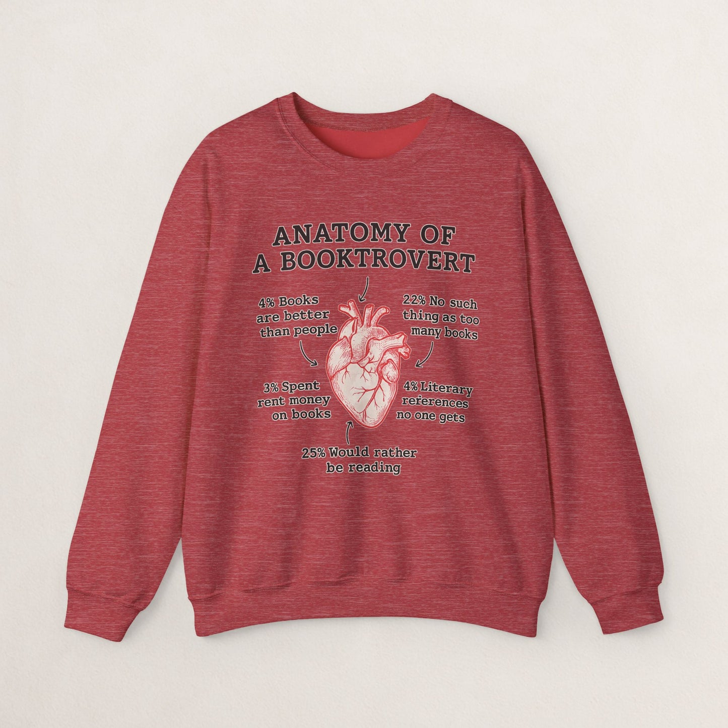 Anatomy of a Booktrovert Sweatshirt, Cozy Literary Gift, Funny Reading Crewneck, Book Lover Apparel, Perfect for Bookworms, Christmas Gift