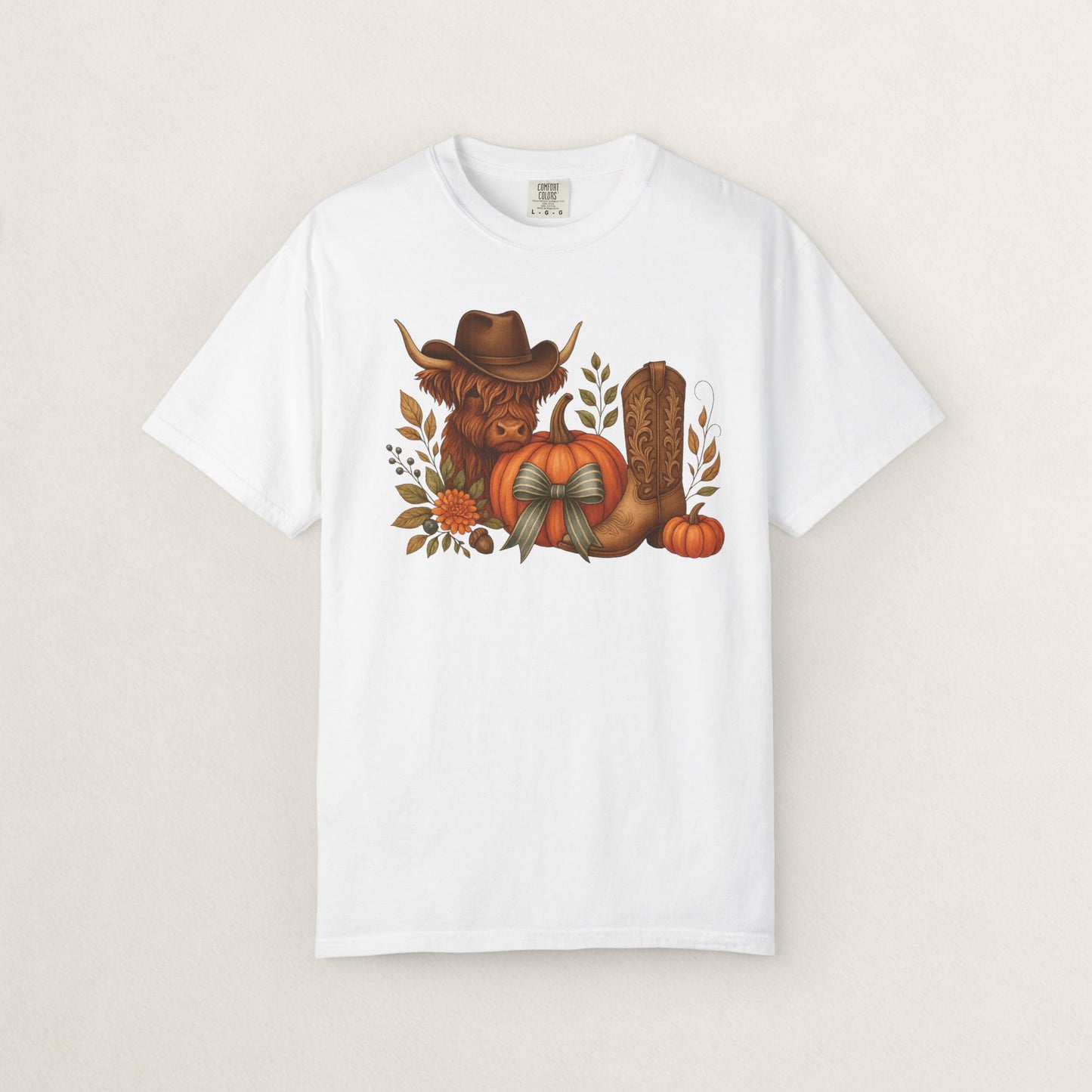 Unisex Autumn Graphic Tee, Fall Vibe T-Shirt, Pumpkin Decor Shirt, Harvest Season Top, Cowboy Aesthetic Apparel