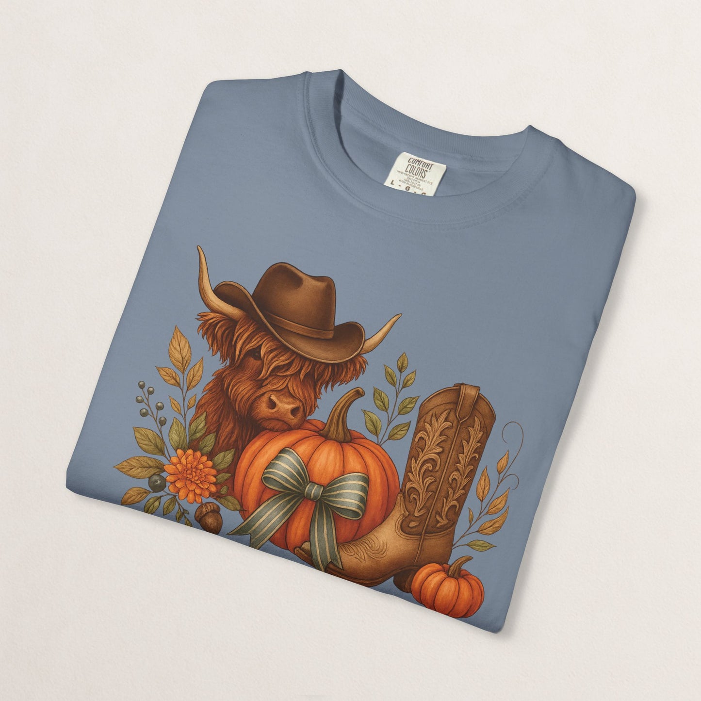 Unisex Autumn Graphic Tee, Fall Vibe T-Shirt, Pumpkin Decor Shirt, Harvest Season Top, Cowboy Aesthetic Apparel
