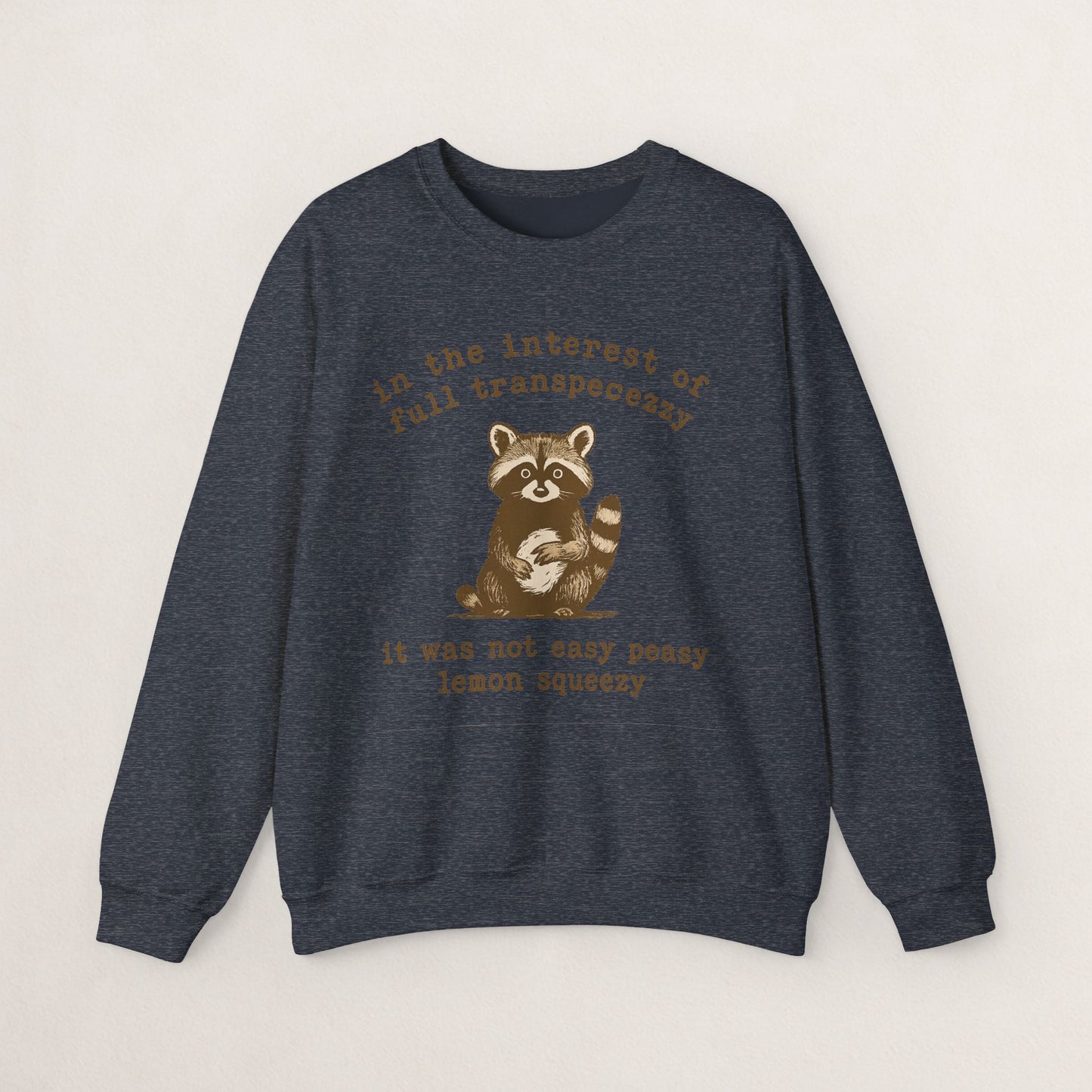 Cozy Animal-Themed Crewneck Sweatshirt with Whimsical Quote