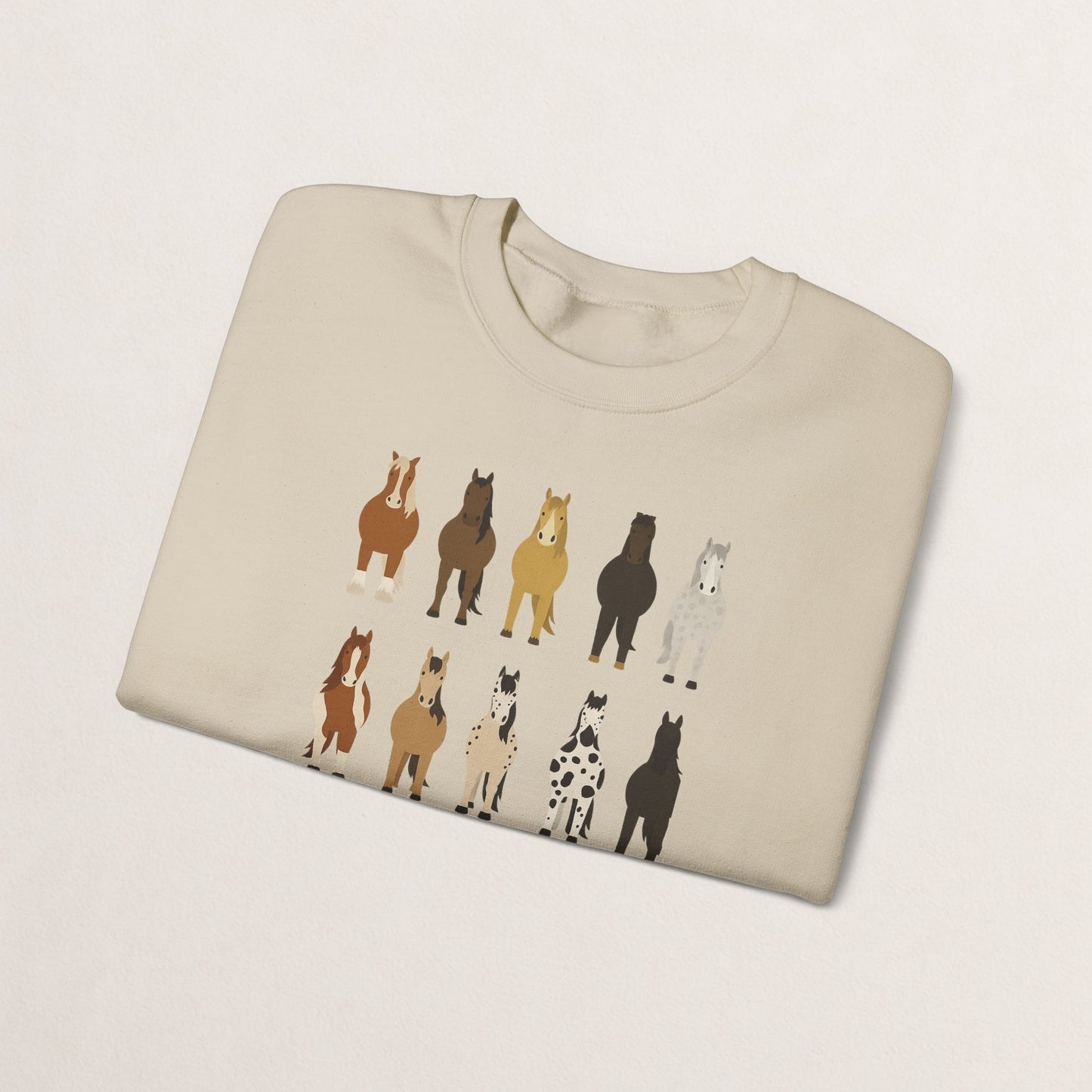 Horse Lovers Crewneck Sweatshirt, Comfortable Sweatshirt for Animal Lovers, Perfect Gift for Christmas, Birthday, and Farm Enthusiasts