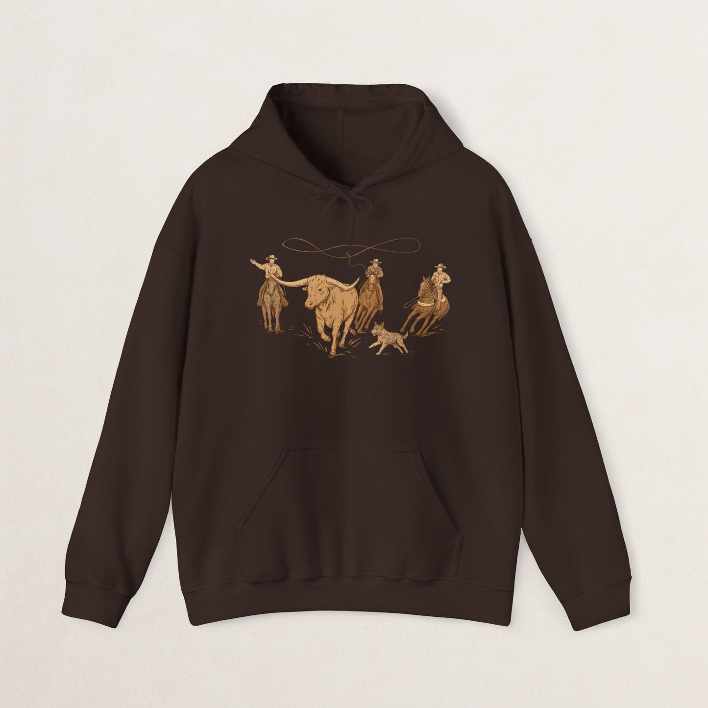 Cowboy Rodeo Inspired Unisex Hoodie - Perfect for Casual Outings, Gifts, Western Events, or Cozy Nights