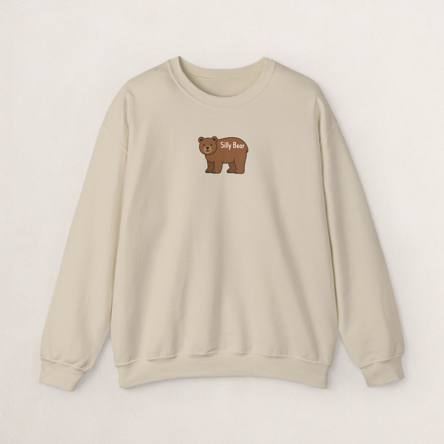 Silly Bear Crewneck Sweatshirt, Cozy Gift for Animal Lovers, Cute Casual Wear, Perfect for Back to School, Birthday, Holidays