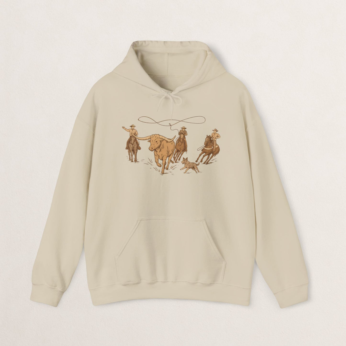 Cowboy Rodeo Inspired Unisex Hoodie - Perfect for Casual Outings, Gifts, Western Events, or Cozy Nights