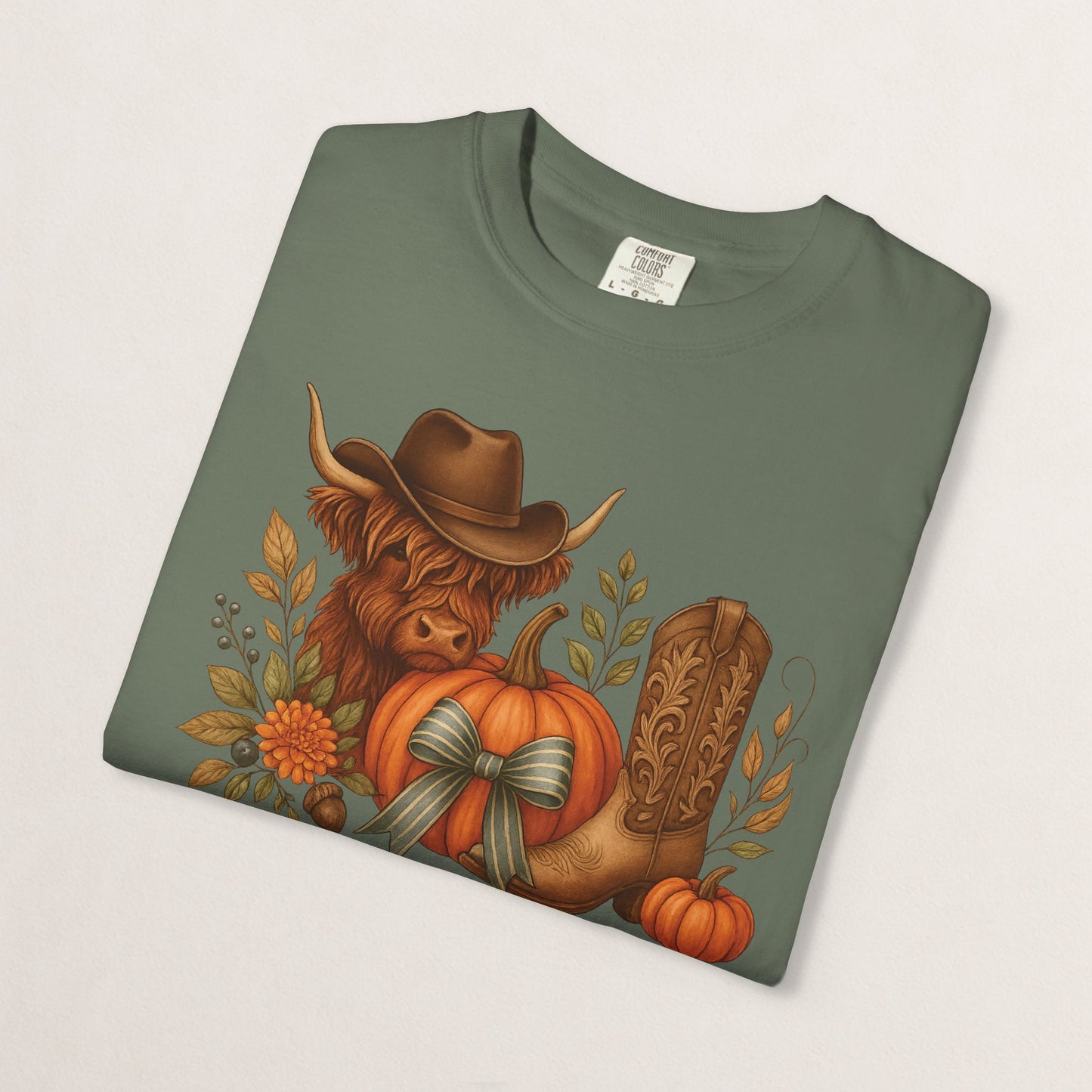 Unisex Autumn Graphic Tee, Fall Vibe T-Shirt, Pumpkin Decor Shirt, Harvest Season Top, Cowboy Aesthetic Apparel