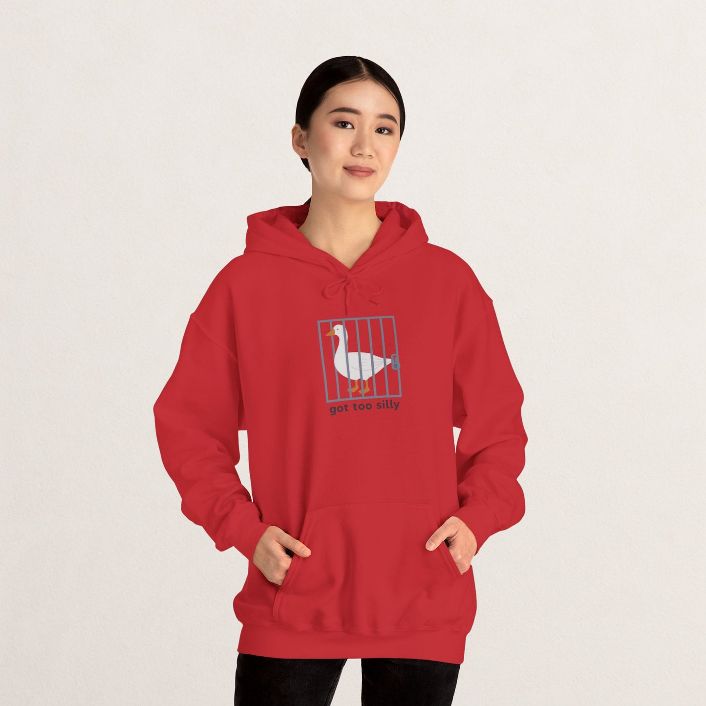 Silly Goose Hooded Sweatshirt, Funny Sweatshirt, Animal Lover Gift, Unisex Hoodie, Quirky Gift for Friends, Comfy Casual Wear