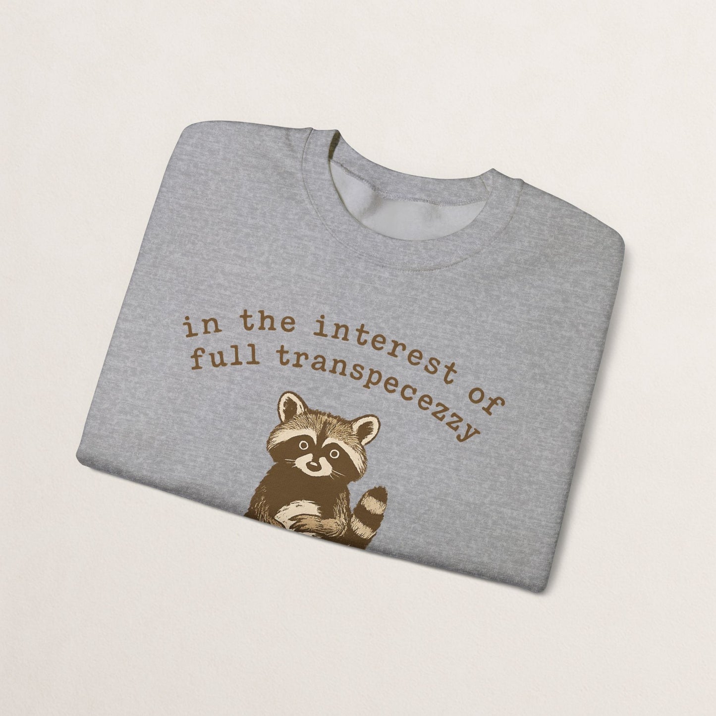 Cozy Animal-Themed Crewneck Sweatshirt with Whimsical Quote