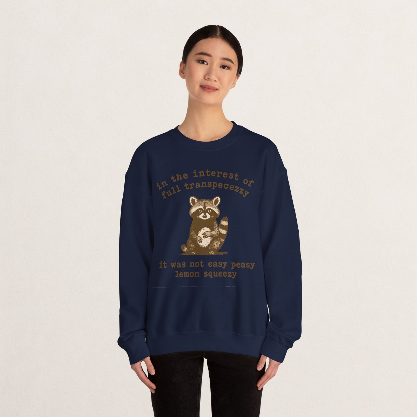 Cozy Animal-Themed Crewneck Sweatshirt with Whimsical Quote
