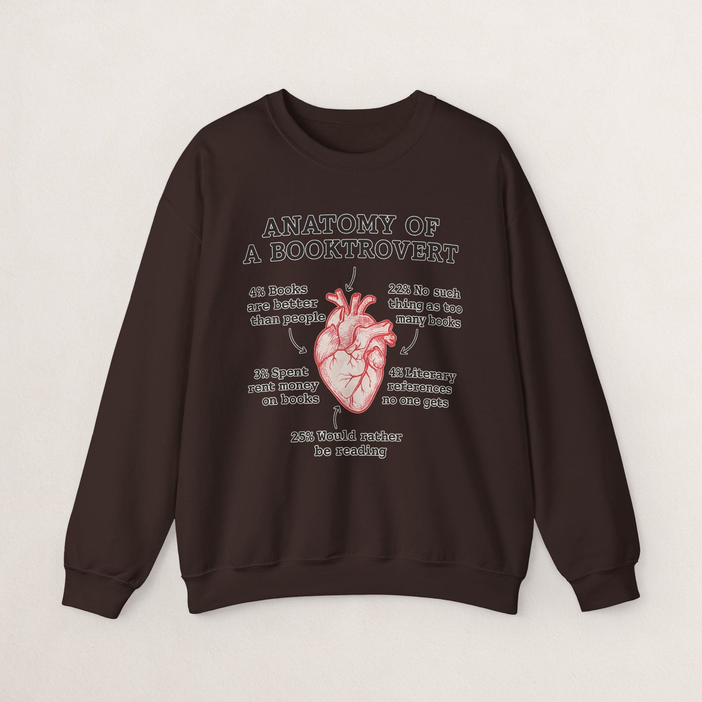 Anatomy of a Booktrovert Sweatshirt, Cozy Literary Gift, Funny Reading Crewneck, Book Lover Apparel, Perfect for Bookworms, Christmas Gift