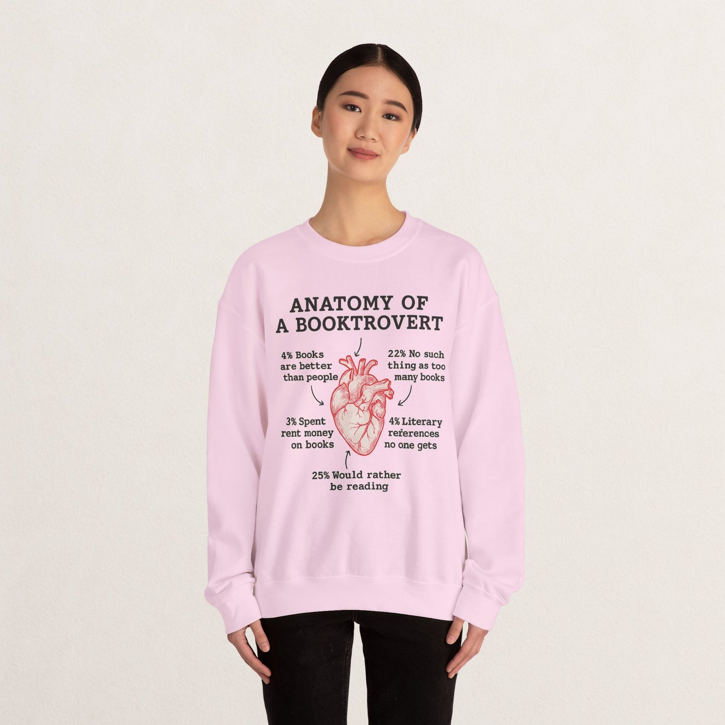 Anatomy of a Booktrovert Sweatshirt, Cozy Literary Gift, Funny Reading Crewneck, Book Lover Apparel, Perfect for Bookworms, Christmas Gift