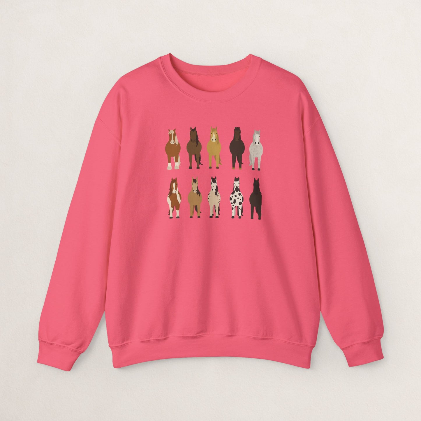 Horse Lovers Crewneck Sweatshirt, Comfortable Sweatshirt for Animal Lovers, Perfect Gift for Christmas, Birthday, and Farm Enthusiasts