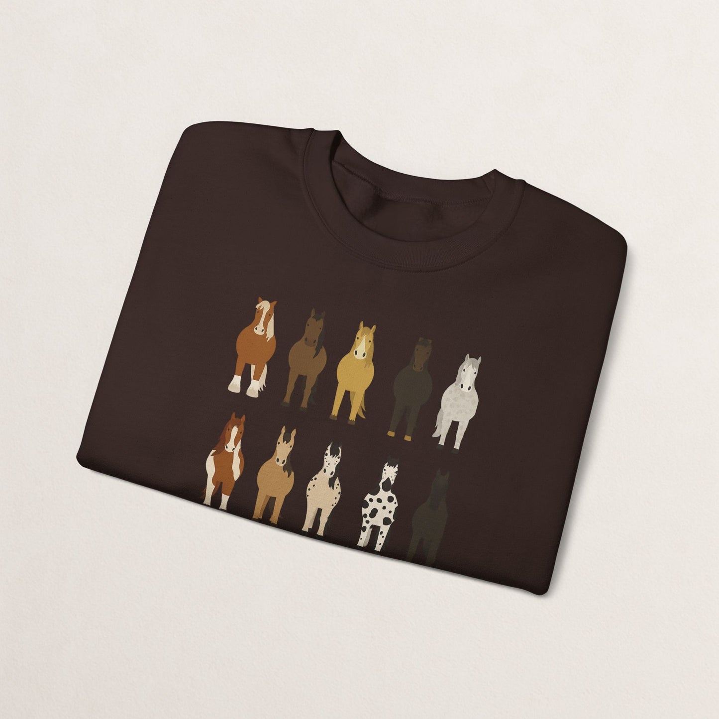 Horse Lovers Crewneck Sweatshirt, Comfortable Sweatshirt for Animal Lovers, Perfect Gift for Christmas, Birthday, and Farm Enthusiasts