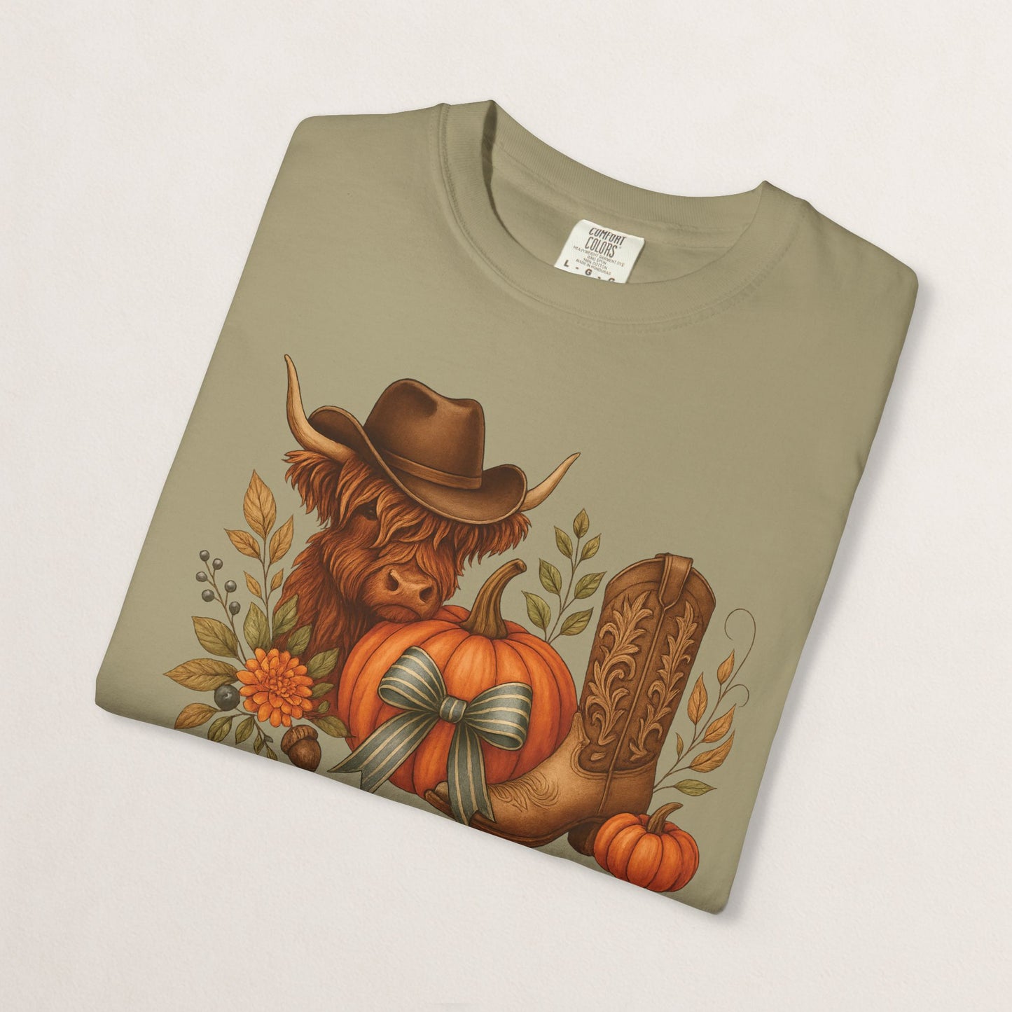 Unisex Autumn Graphic Tee, Fall Vibe T-Shirt, Pumpkin Decor Shirt, Harvest Season Top, Cowboy Aesthetic Apparel