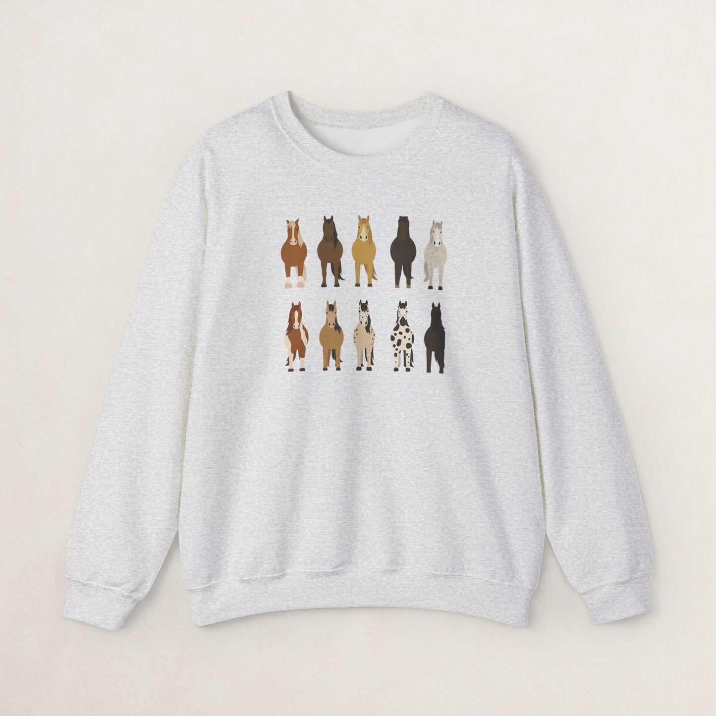 Horse Lovers Crewneck Sweatshirt, Comfortable Sweatshirt for Animal Lovers, Perfect Gift for Christmas, Birthday, and Farm Enthusiasts