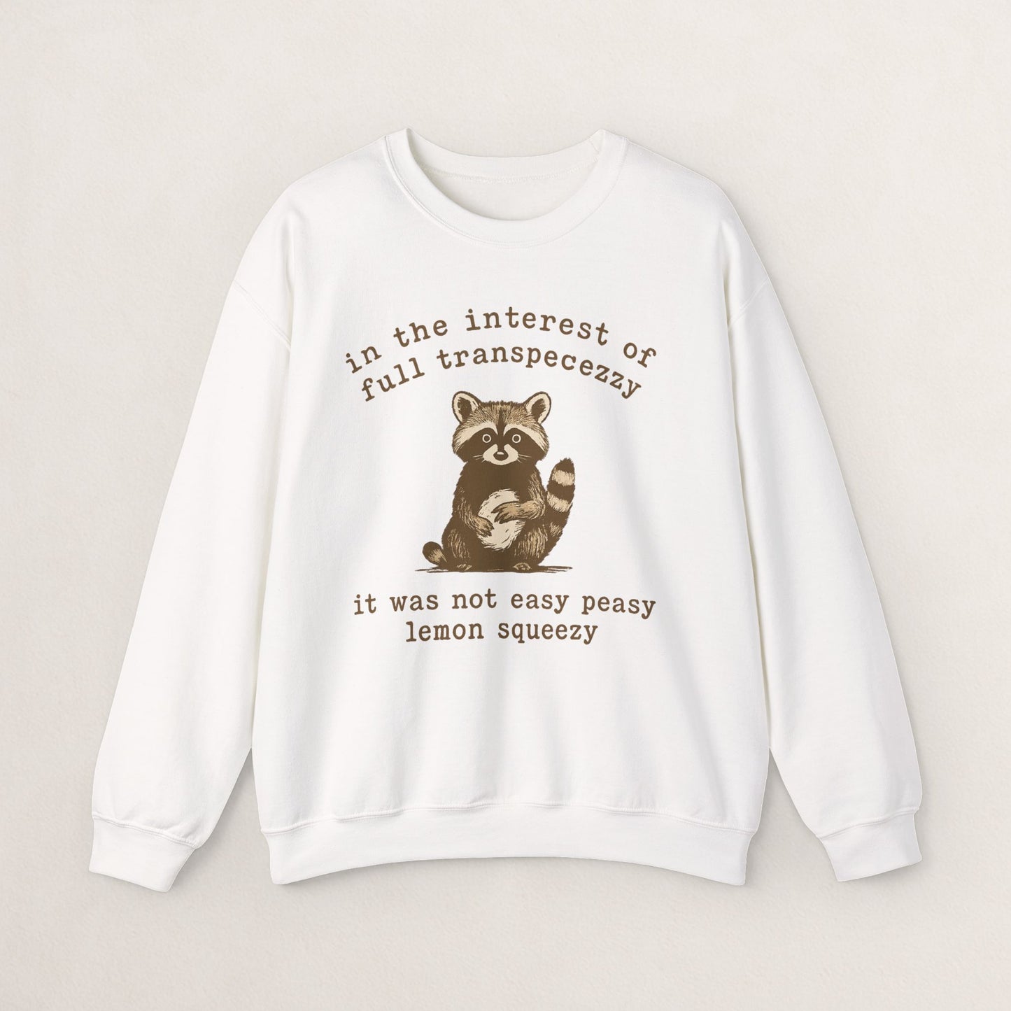 Cozy Animal-Themed Crewneck Sweatshirt with Whimsical Quote