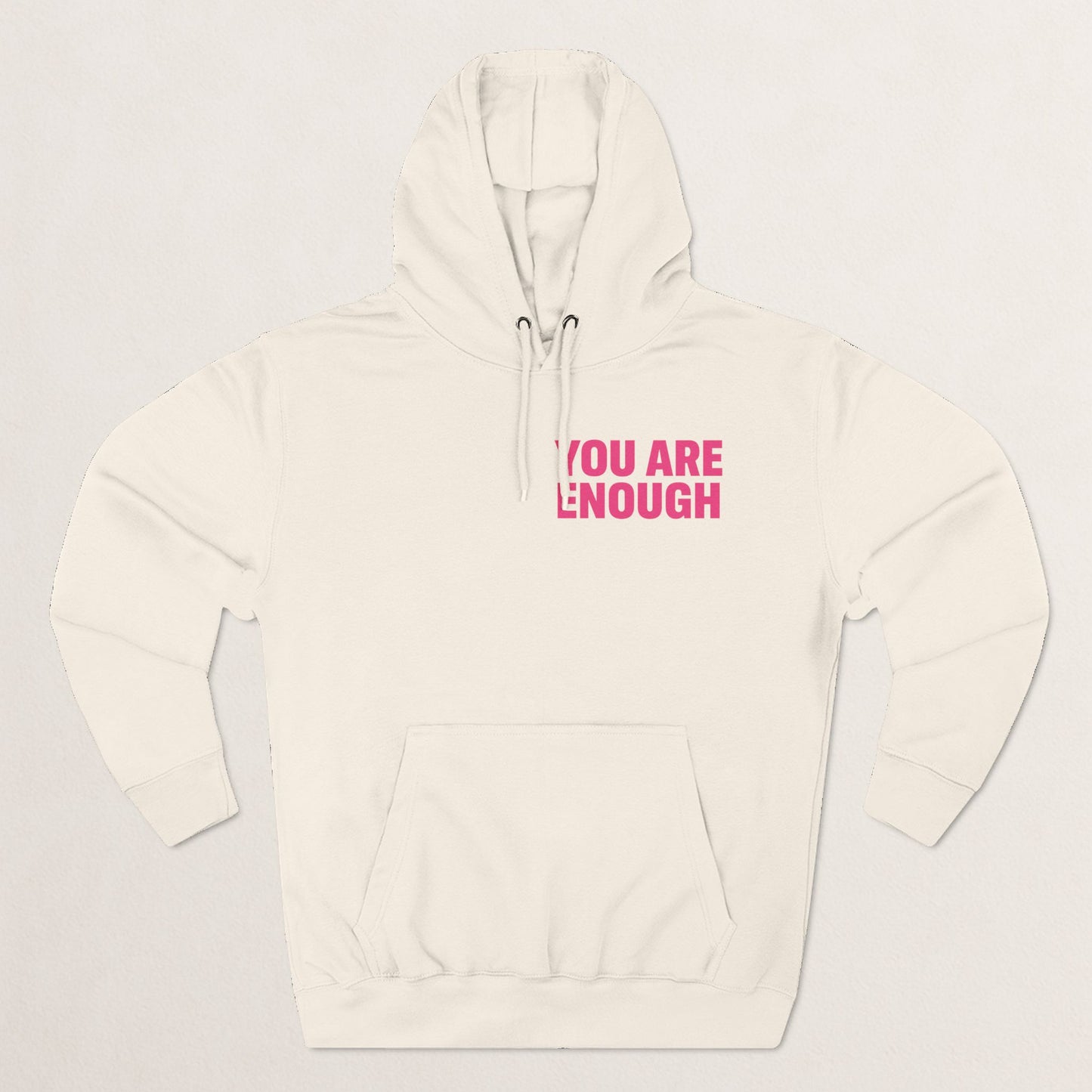 You Are Enough Floral Hoodie | Inspirational Fleece Hoodie | Self-Love Gift | Cozy Sweatshirt | Empowerment Apparel | Positive Vibes