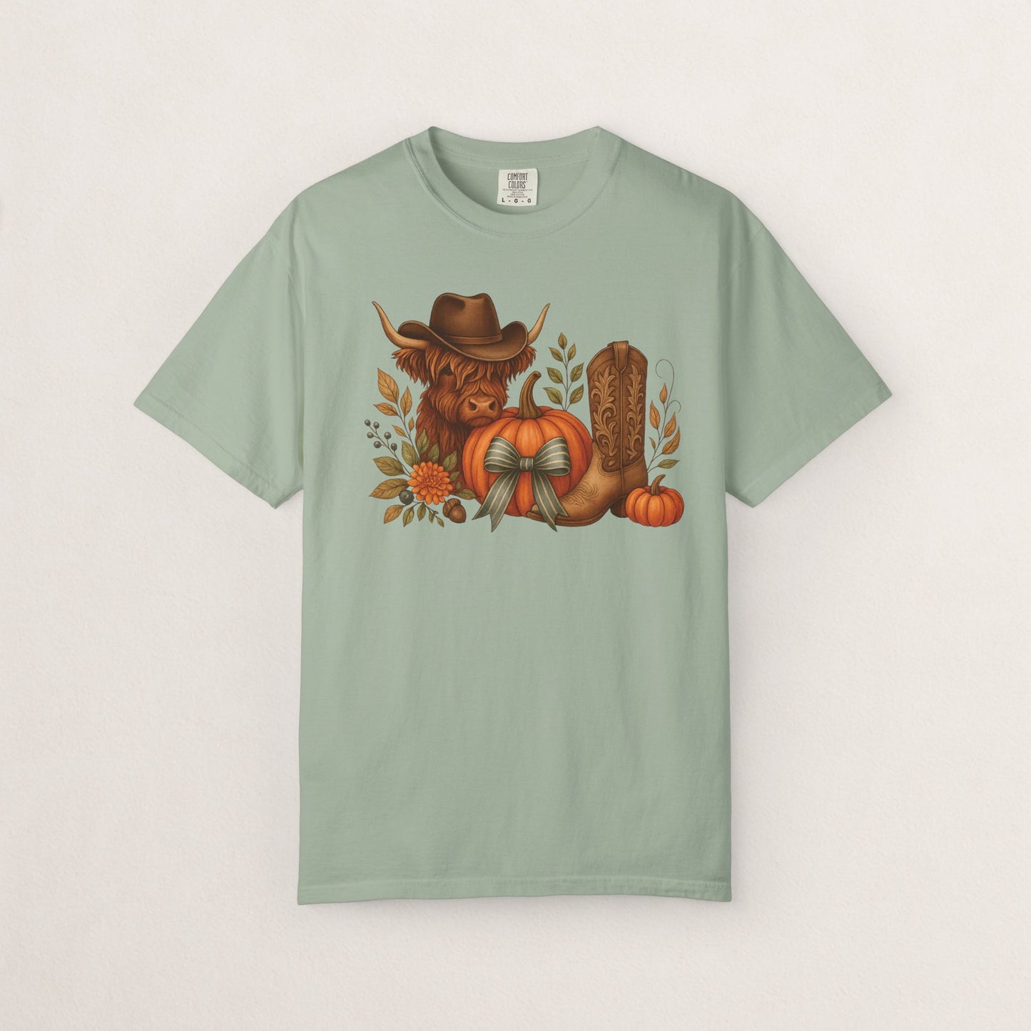 Unisex Autumn Graphic Tee, Fall Vibe T-Shirt, Pumpkin Decor Shirt, Harvest Season Top, Cowboy Aesthetic Apparel