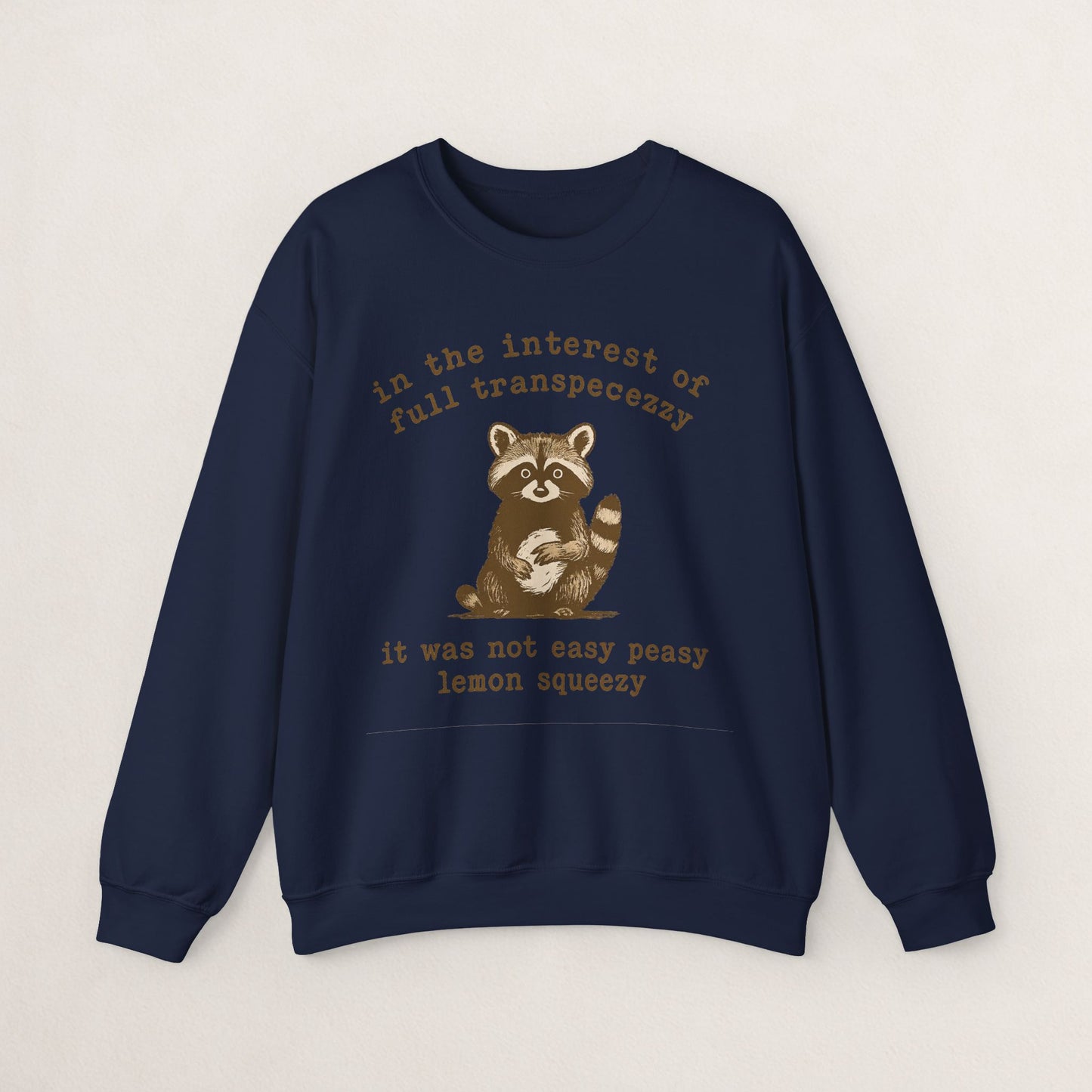 Cozy Animal-Themed Crewneck Sweatshirt with Whimsical Quote