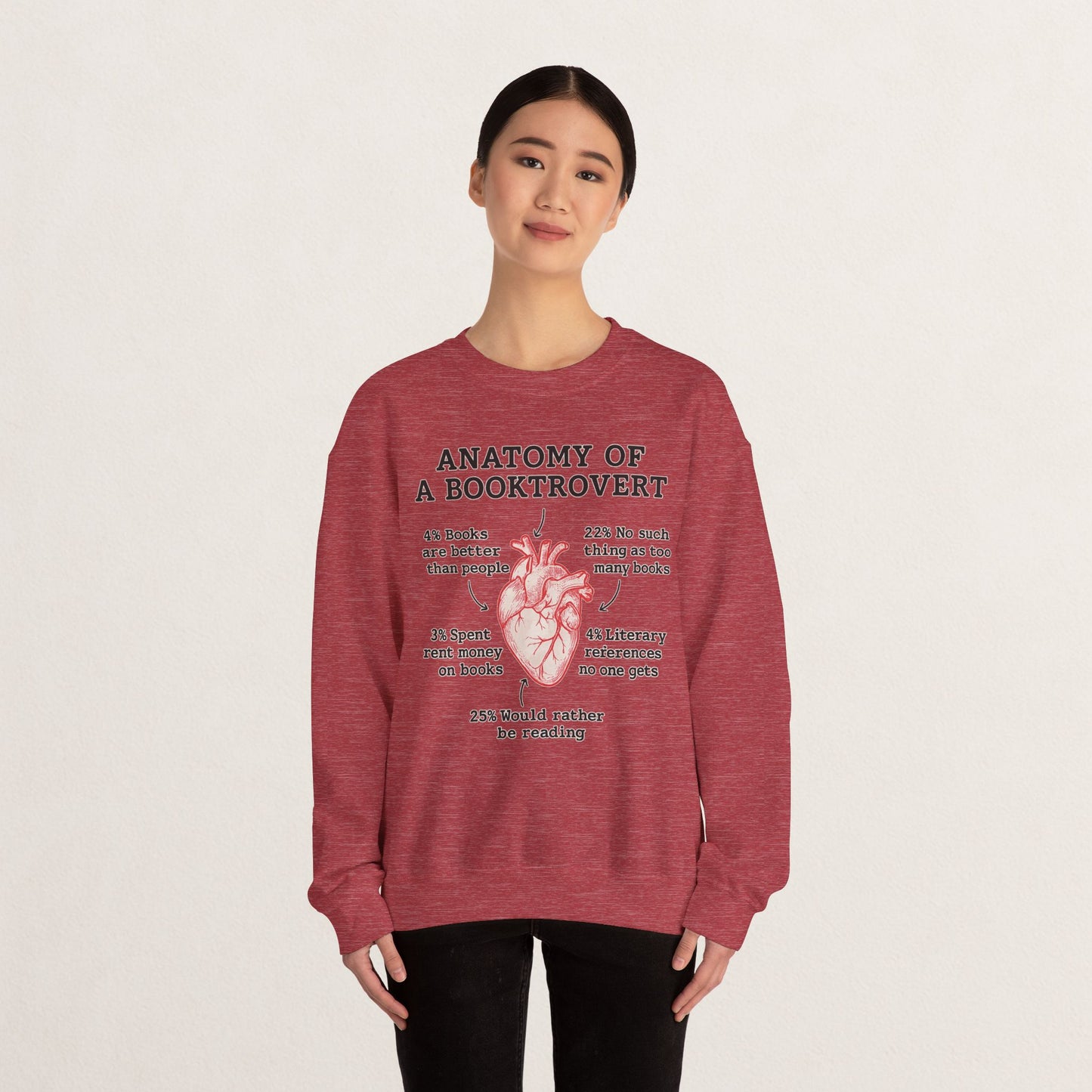 Anatomy of a Booktrovert Sweatshirt, Cozy Literary Gift, Funny Reading Crewneck, Book Lover Apparel, Perfect for Bookworms, Christmas Gift