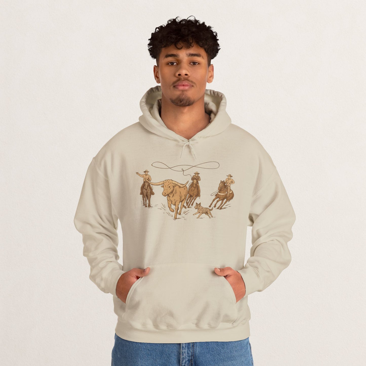 Cowboy Rodeo Inspired Unisex Hoodie - Perfect for Casual Outings, Gifts, Western Events, or Cozy Nights