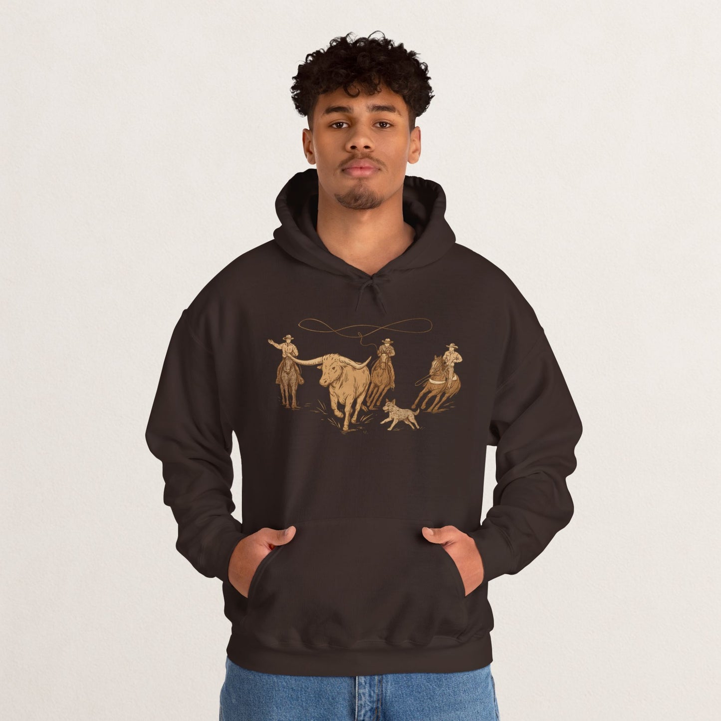 Cowboy Rodeo Inspired Unisex Hoodie - Perfect for Casual Outings, Gifts, Western Events, or Cozy Nights