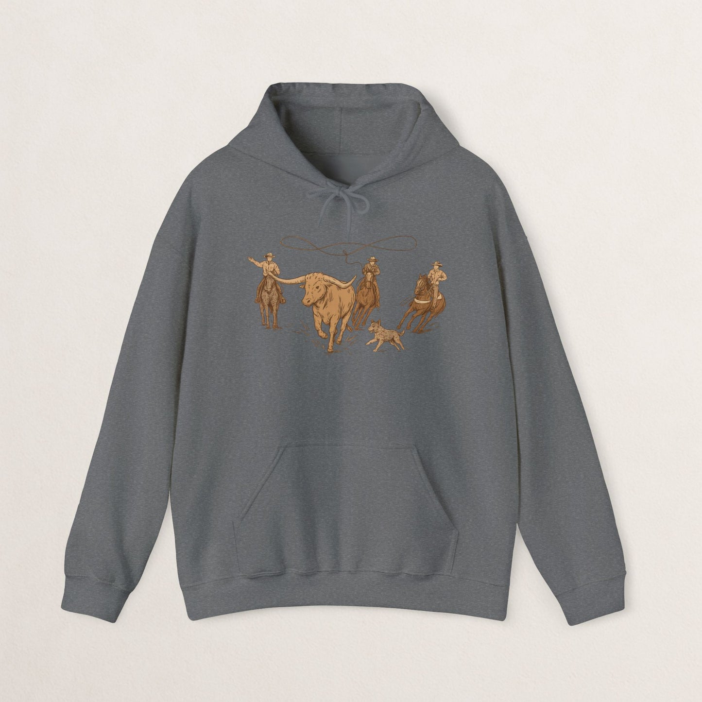 Cowboy Rodeo Inspired Unisex Hoodie - Perfect for Casual Outings, Gifts, Western Events, or Cozy Nights