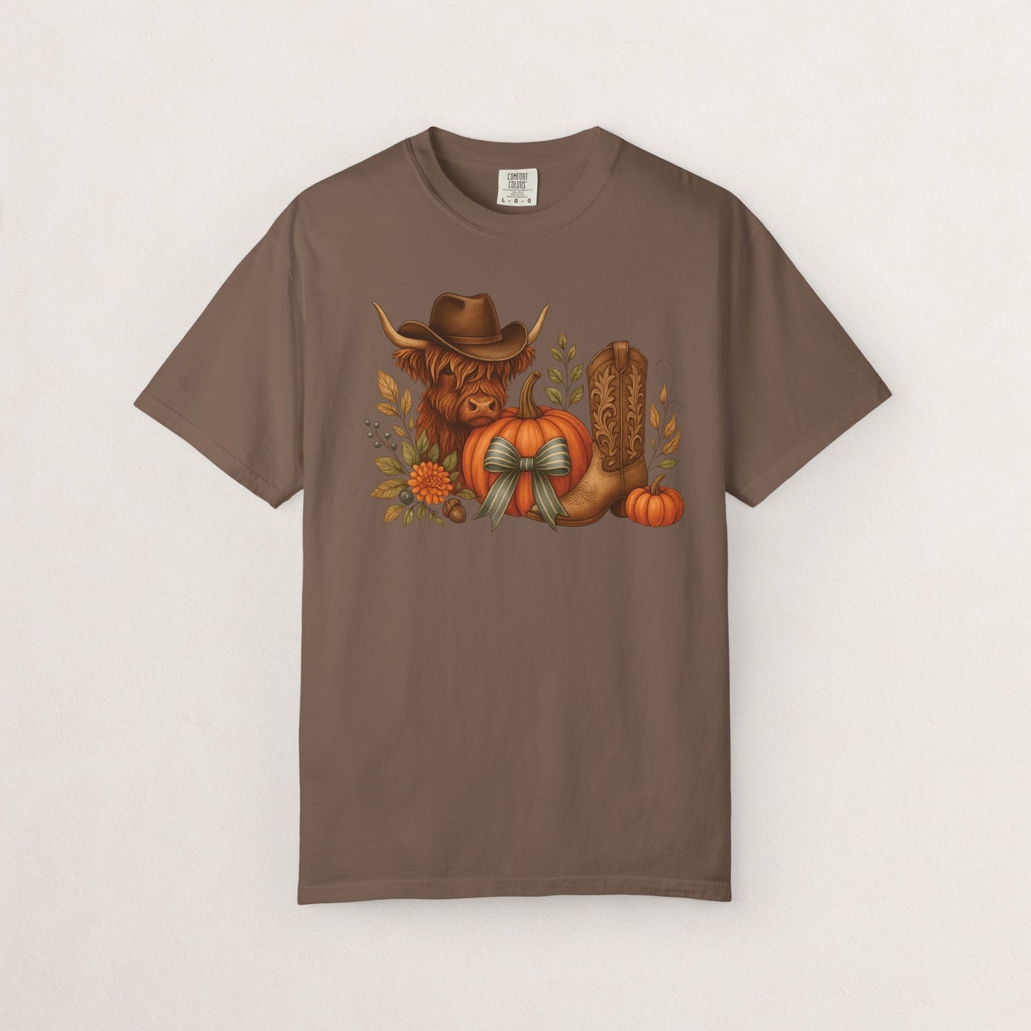 Unisex Autumn Graphic Tee, Fall Vibe T-Shirt, Pumpkin Decor Shirt, Harvest Season Top, Cowboy Aesthetic Apparel