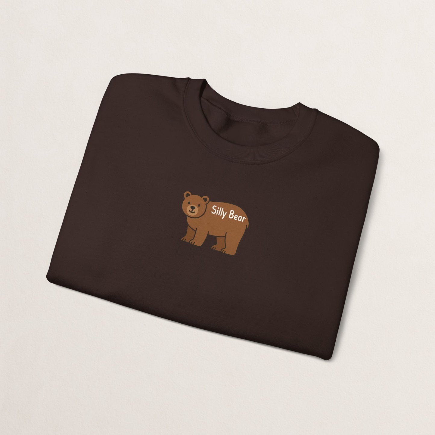 Silly Bear Crewneck Sweatshirt, Cozy Gift for Animal Lovers, Cute Casual Wear, Perfect for Back to School, Birthday, Holidays