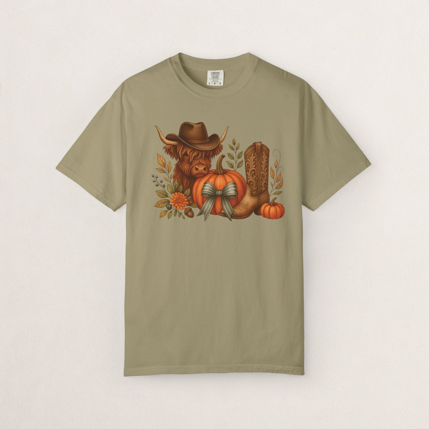 Unisex Autumn Graphic Tee, Fall Vibe T-Shirt, Pumpkin Decor Shirt, Harvest Season Top, Cowboy Aesthetic Apparel