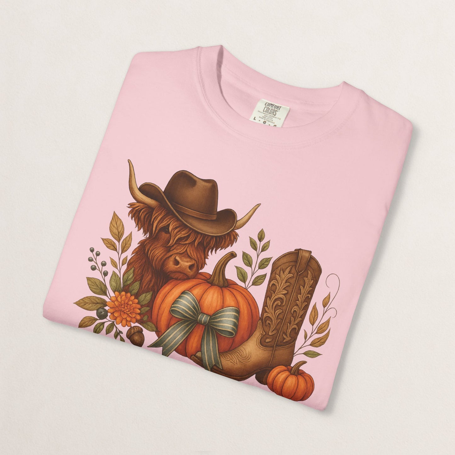 Unisex Autumn Graphic Tee, Fall Vibe T-Shirt, Pumpkin Decor Shirt, Harvest Season Top, Cowboy Aesthetic Apparel