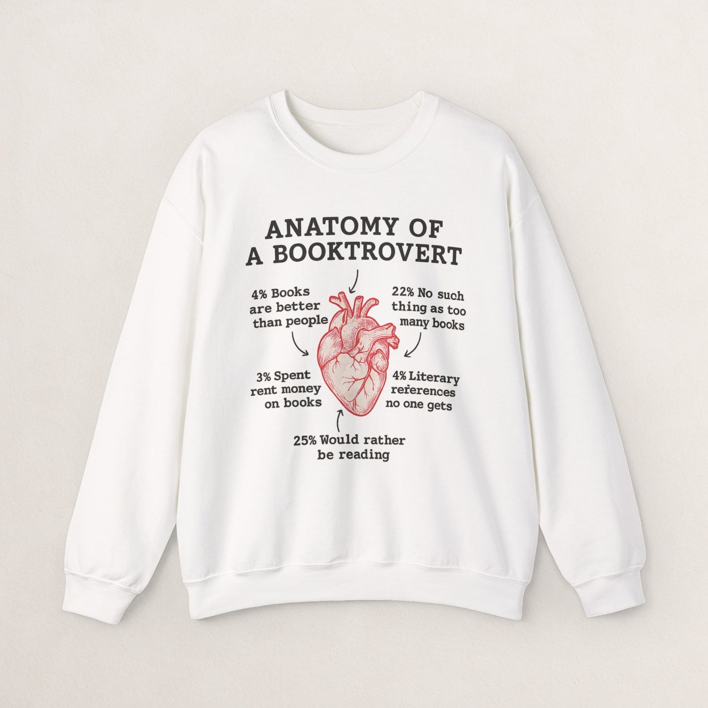 Anatomy of a Booktrovert Sweatshirt, Cozy Literary Gift, Funny Reading Crewneck, Book Lover Apparel, Perfect for Bookworms, Christmas Gift