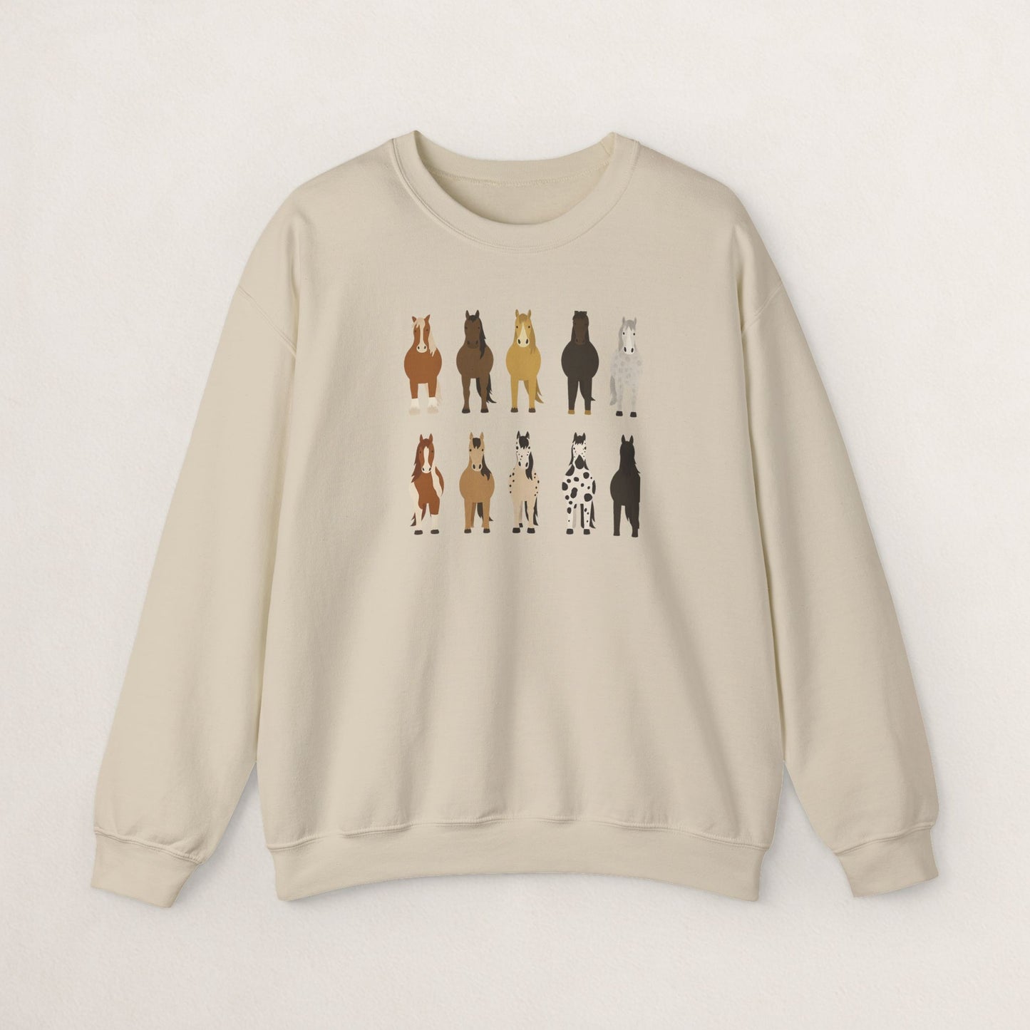 Horse Lovers Crewneck Sweatshirt, Comfortable Sweatshirt for Animal Lovers, Perfect Gift for Christmas, Birthday, and Farm Enthusiasts