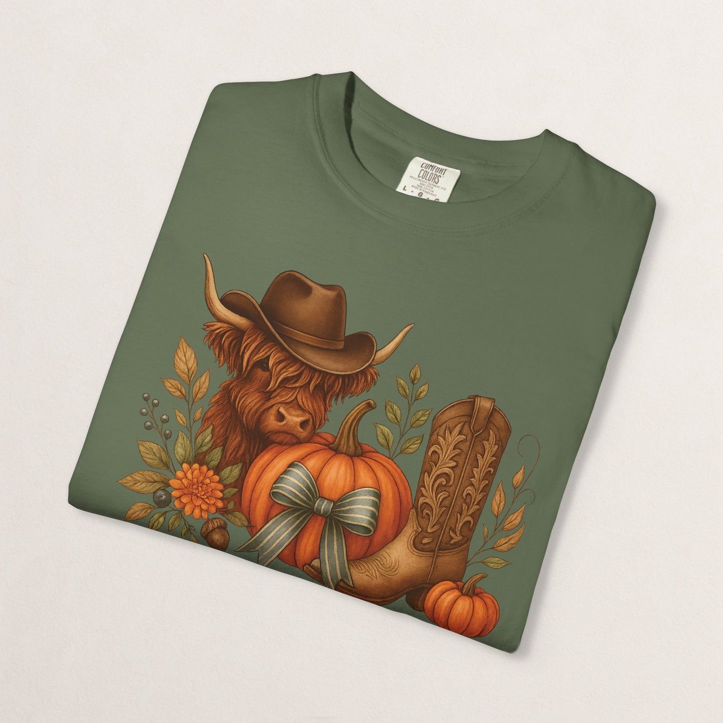 Unisex Autumn Graphic Tee, Fall Vibe T-Shirt, Pumpkin Decor Shirt, Harvest Season Top, Cowboy Aesthetic Apparel