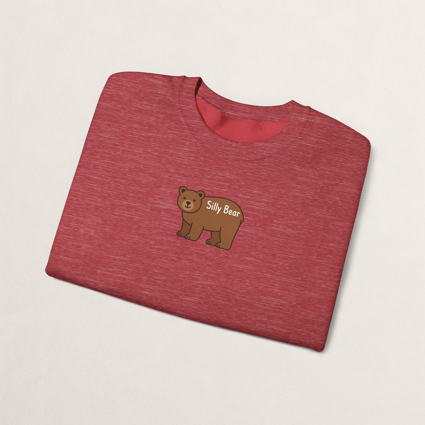 Silly Bear Crewneck Sweatshirt, Cozy Gift for Animal Lovers, Cute Casual Wear, Perfect for Back to School, Birthday, Holidays