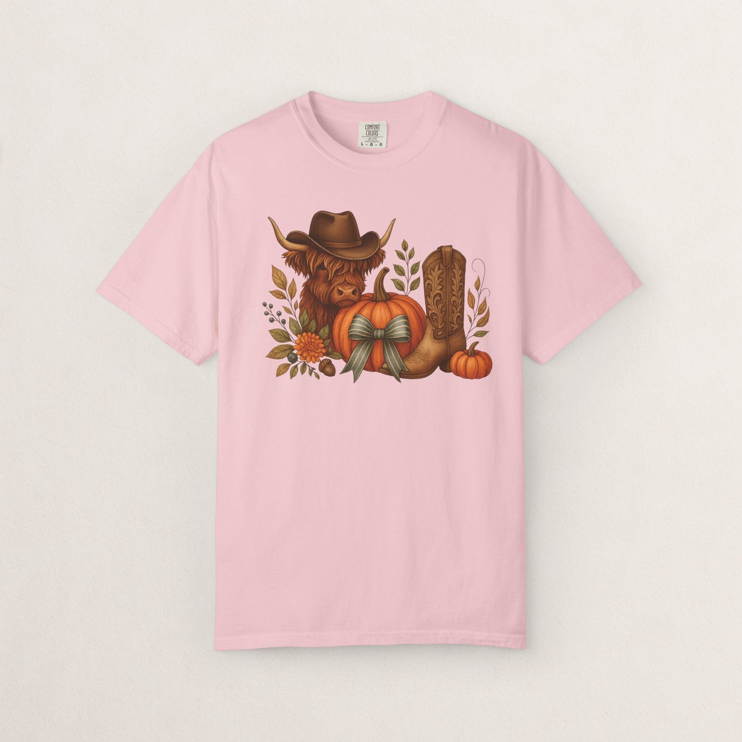 Unisex Autumn Graphic Tee, Fall Vibe T-Shirt, Pumpkin Decor Shirt, Harvest Season Top, Cowboy Aesthetic Apparel