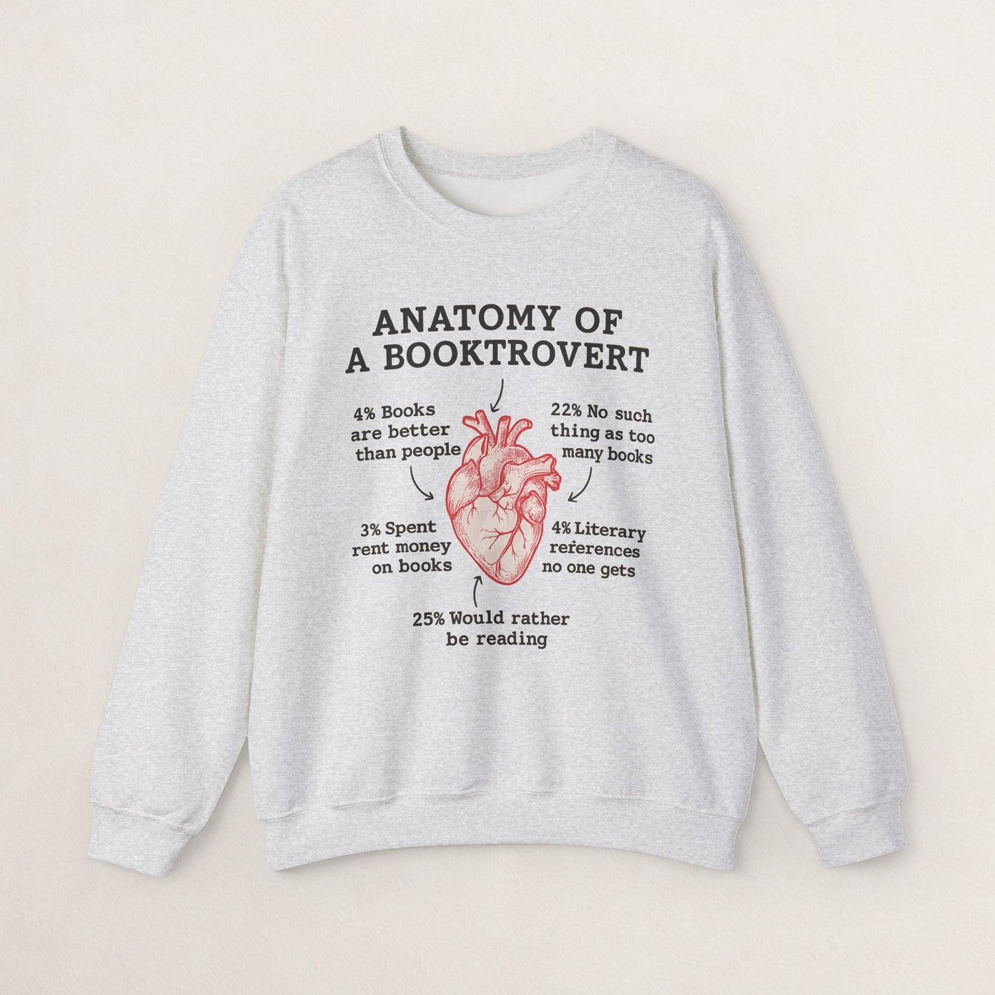 Anatomy of a Booktrovert Sweatshirt, Cozy Literary Gift, Funny Reading Crewneck, Book Lover Apparel, Perfect for Bookworms, Christmas Gift