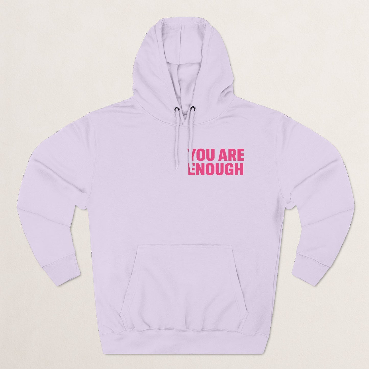 You Are Enough Floral Hoodie | Inspirational Fleece Hoodie | Self-Love Gift | Cozy Sweatshirt | Empowerment Apparel | Positive Vibes