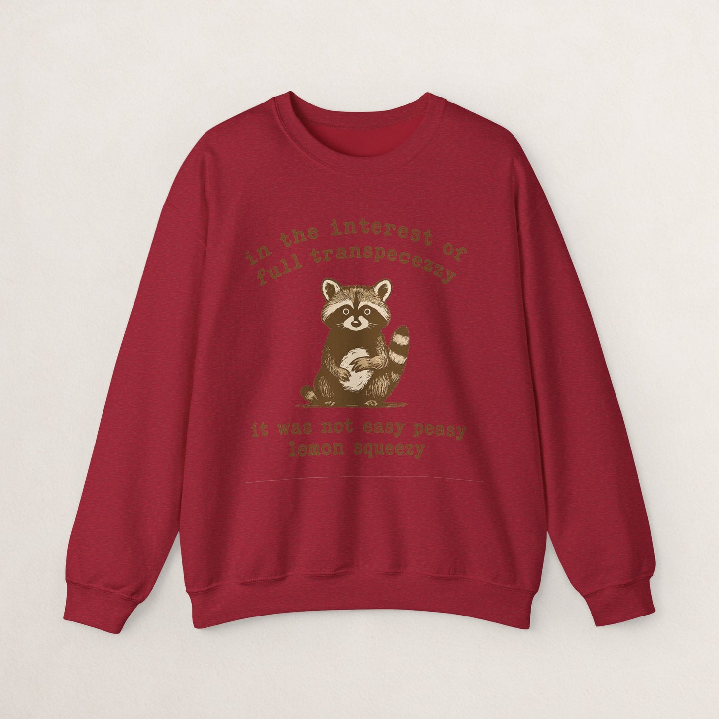 Cozy Animal-Themed Crewneck Sweatshirt with Whimsical Quote