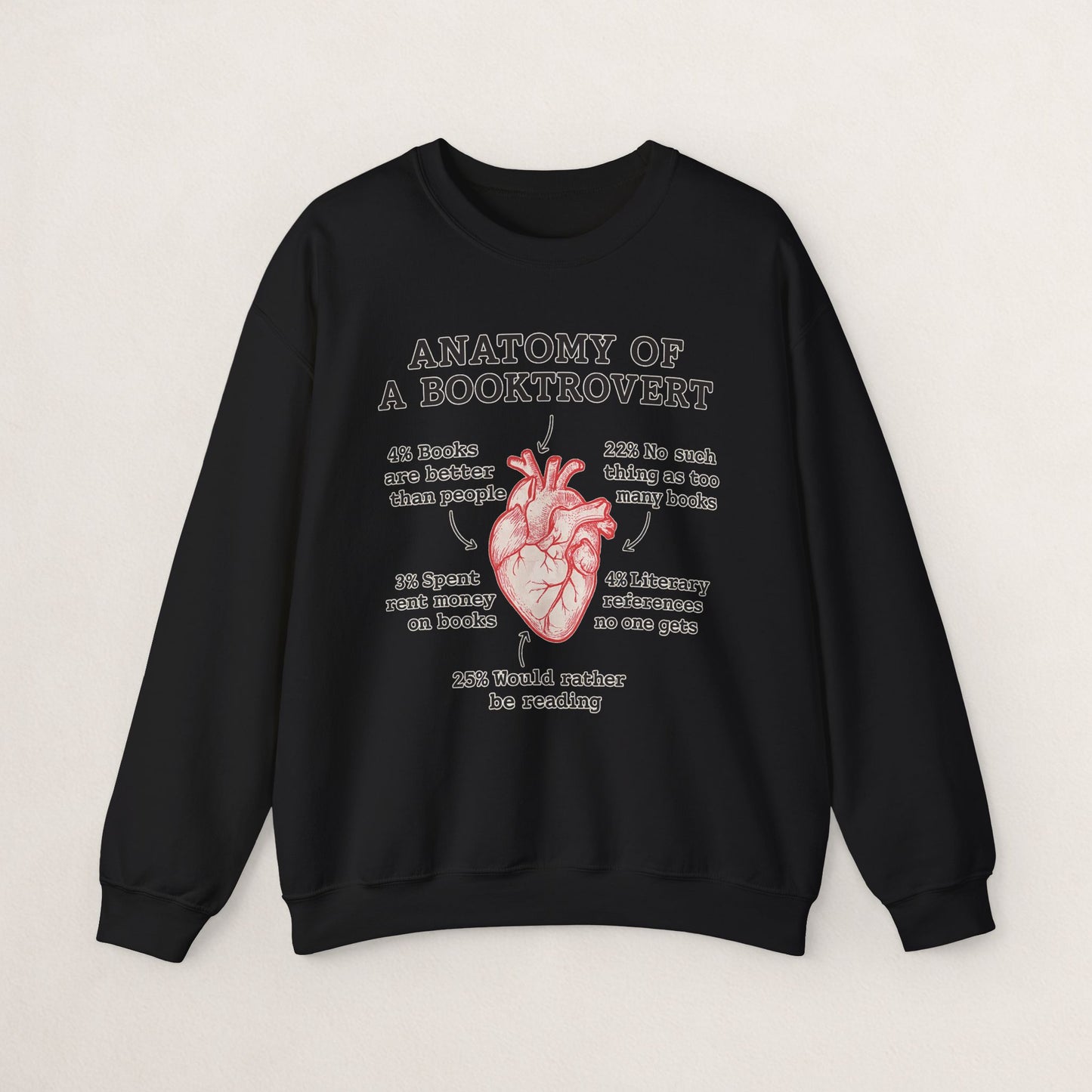 Anatomy of a Booktrovert Sweatshirt, Cozy Literary Gift, Funny Reading Crewneck, Book Lover Apparel, Perfect for Bookworms, Christmas Gift