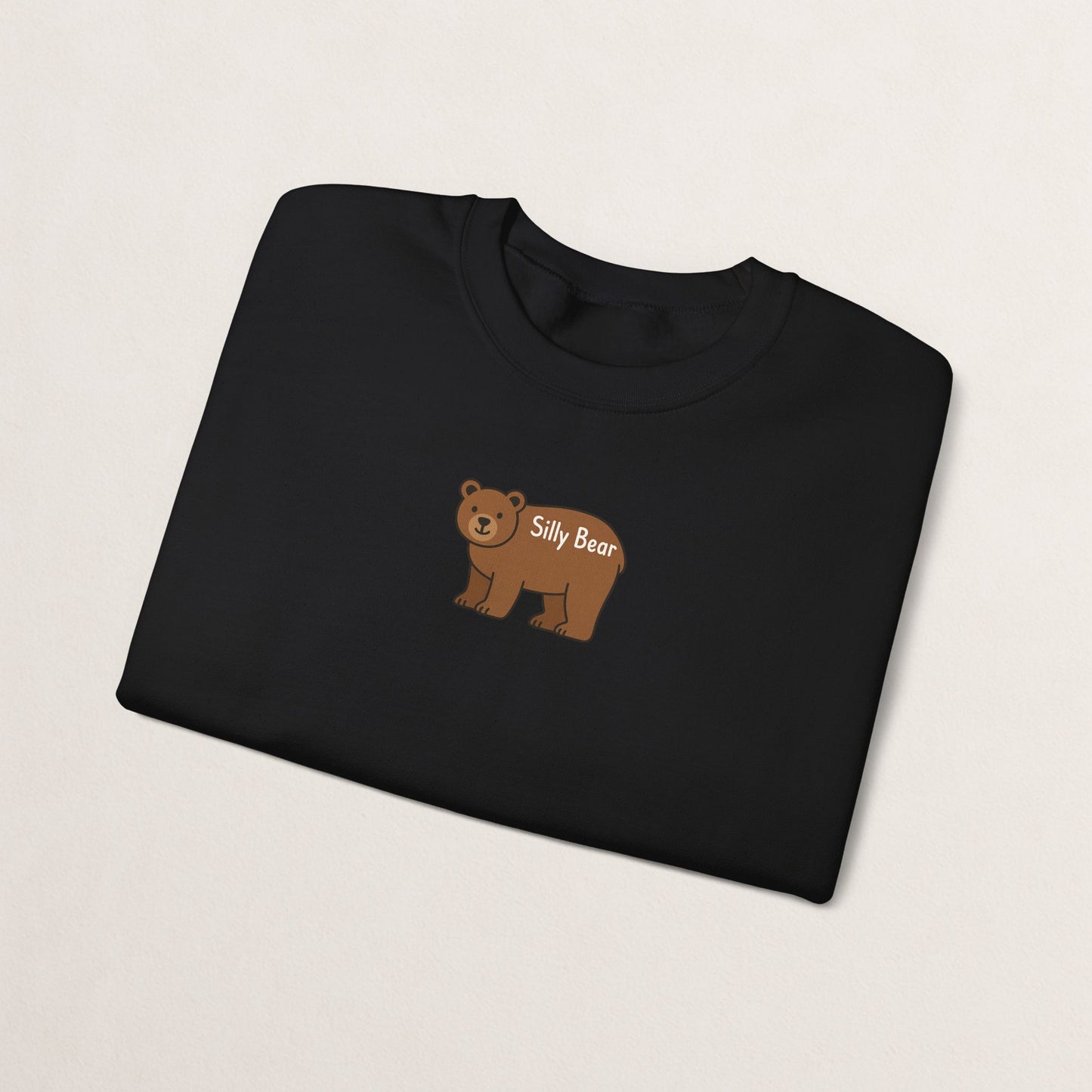 Silly Bear Crewneck Sweatshirt, Cozy Gift for Animal Lovers, Cute Casual Wear, Perfect for Back to School, Birthday, Holidays