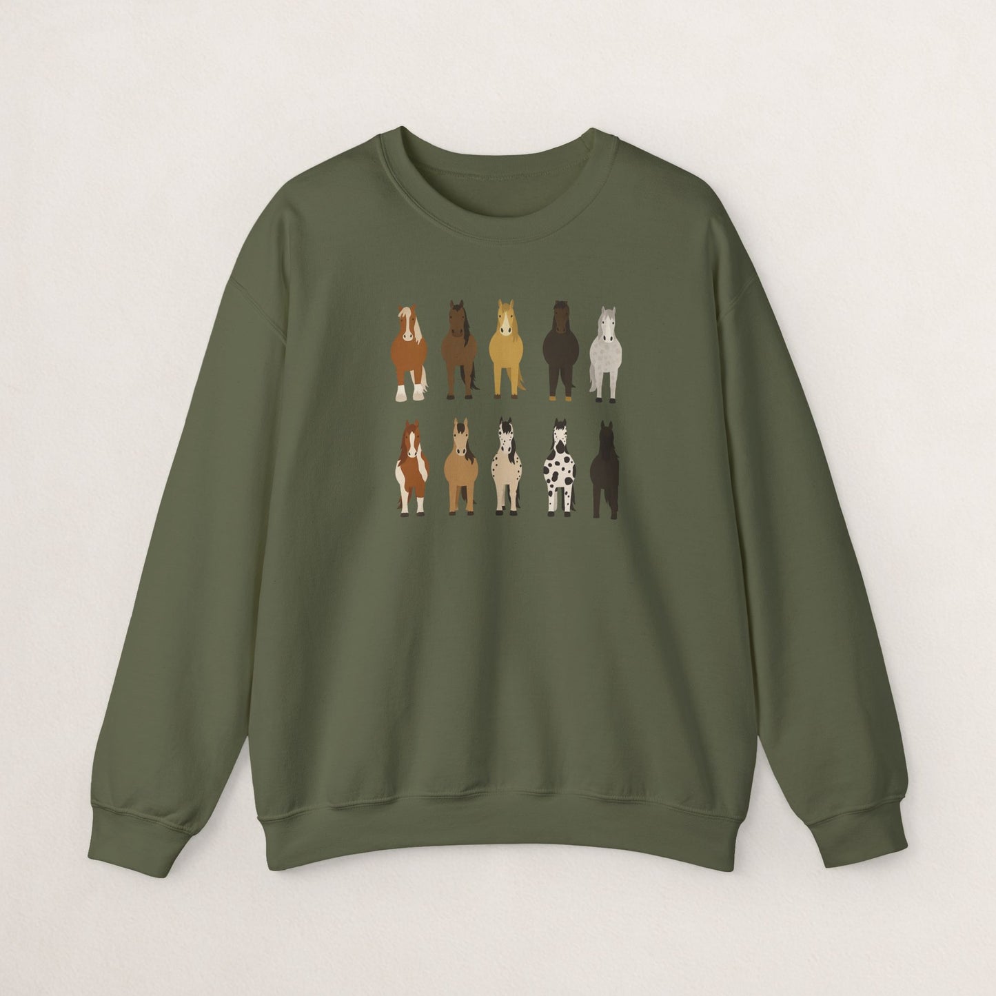 Horse Lovers Crewneck Sweatshirt, Comfortable Sweatshirt for Animal Lovers, Perfect Gift for Christmas, Birthday, and Farm Enthusiasts