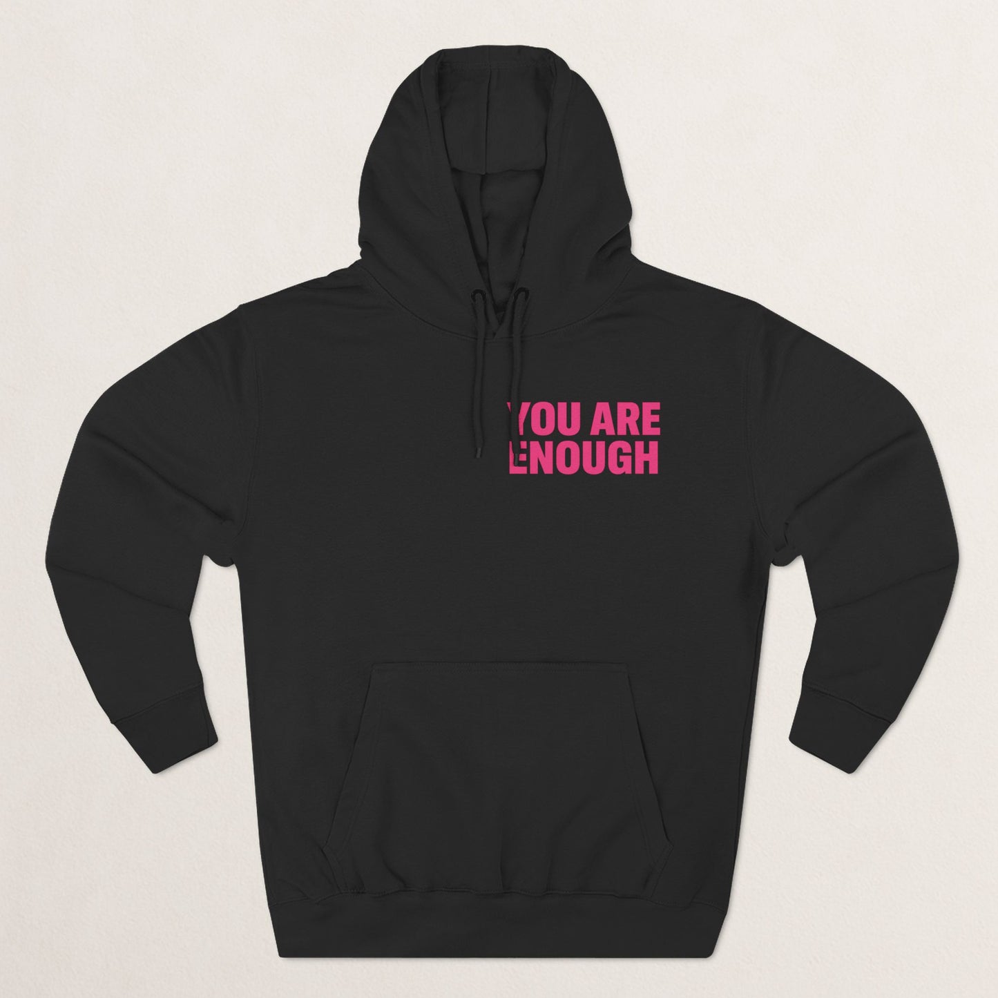 You Are Enough Floral Hoodie | Inspirational Fleece Hoodie | Self-Love Gift | Cozy Sweatshirt | Empowerment Apparel | Positive Vibes